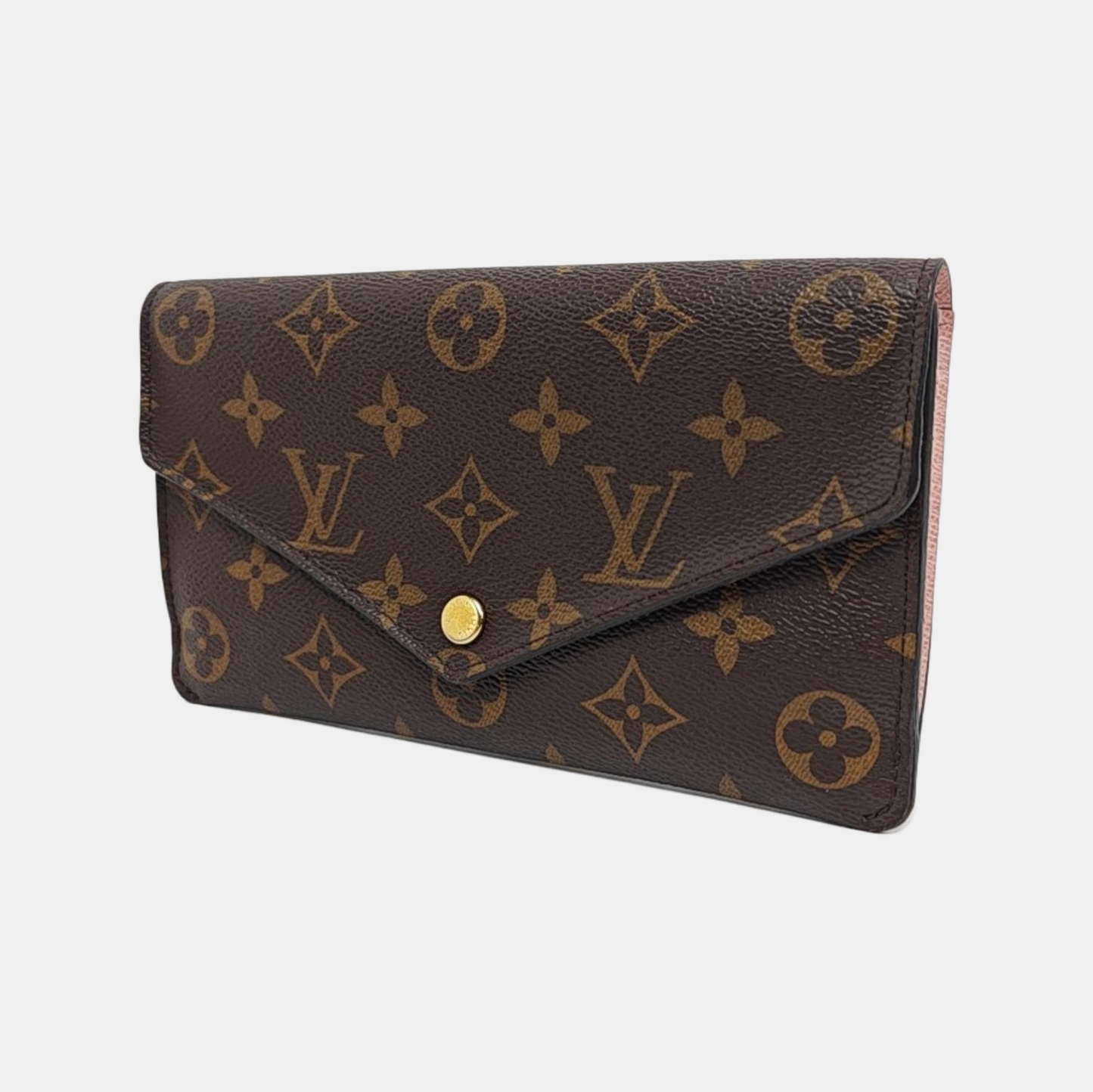 LOUIS VUITTON JEANNE Brown coated canvas vintage wallet Golden hardware Sub-bag-(SKU)-949079769