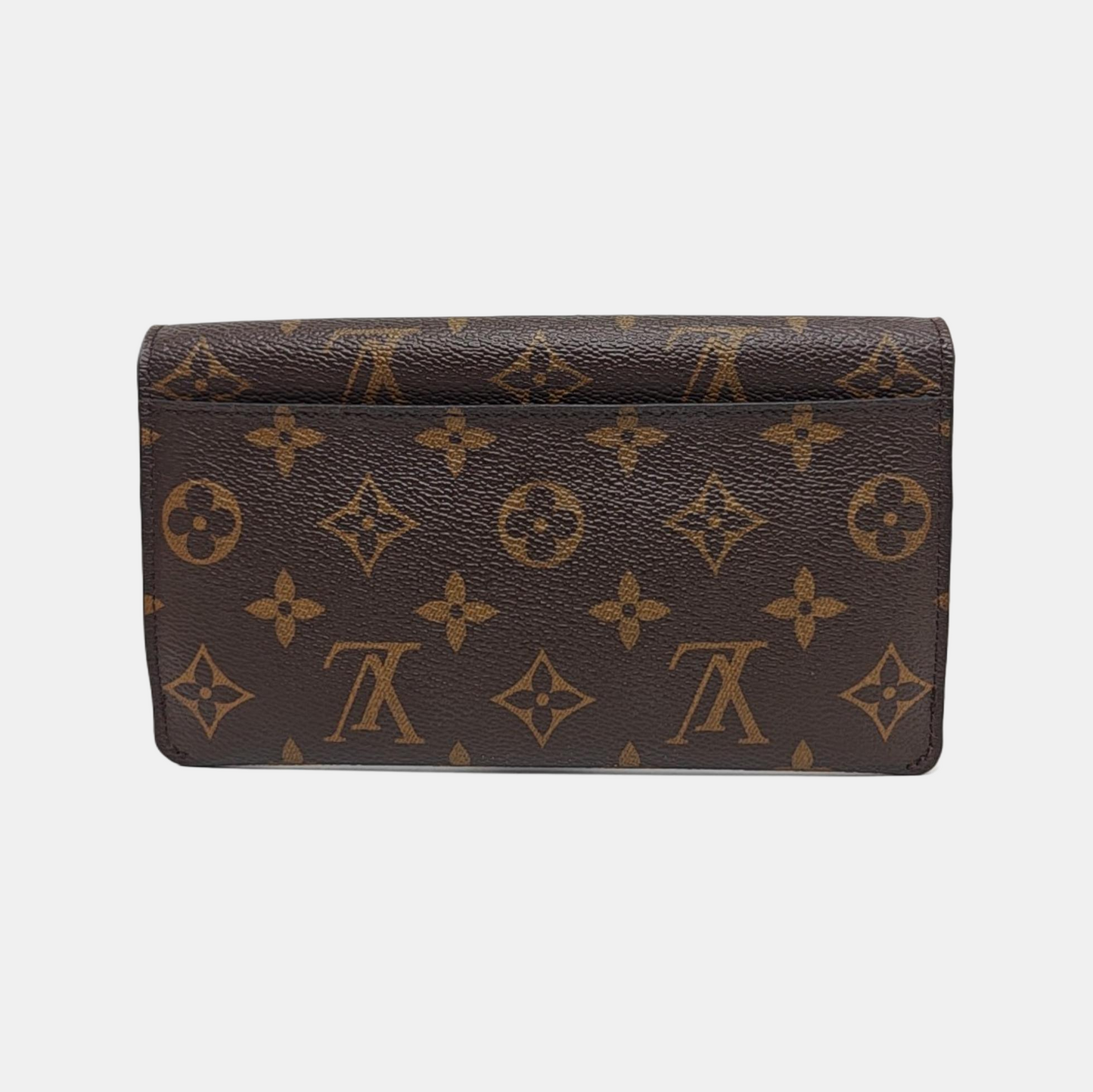 LOUIS VUITTON JEANNE Brown coated canvas vintage wallet Golden hardware Sub-bag-(SKU)-949079769