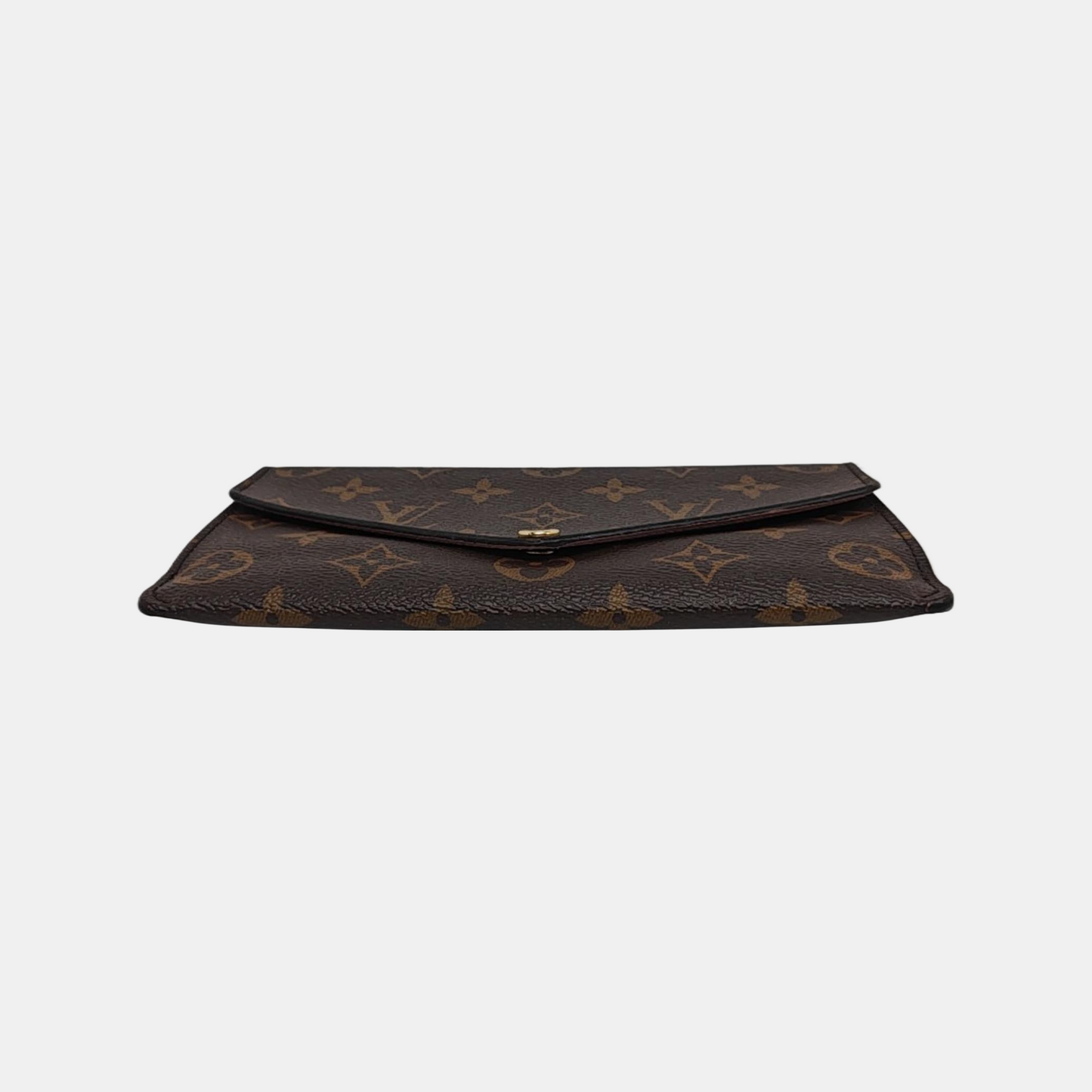 LOUIS VUITTON JEANNE Brown coated canvas vintage wallet Golden hardware Sub-bag-(SKU)-949079769
