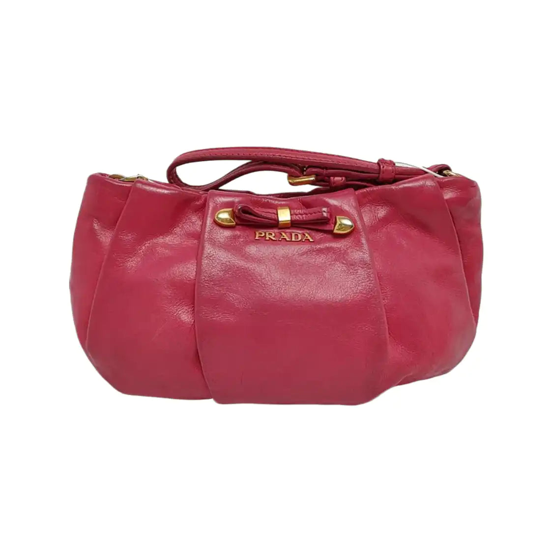 PRADA Pink leather handbag Golden hardware-(SKU)-949038827