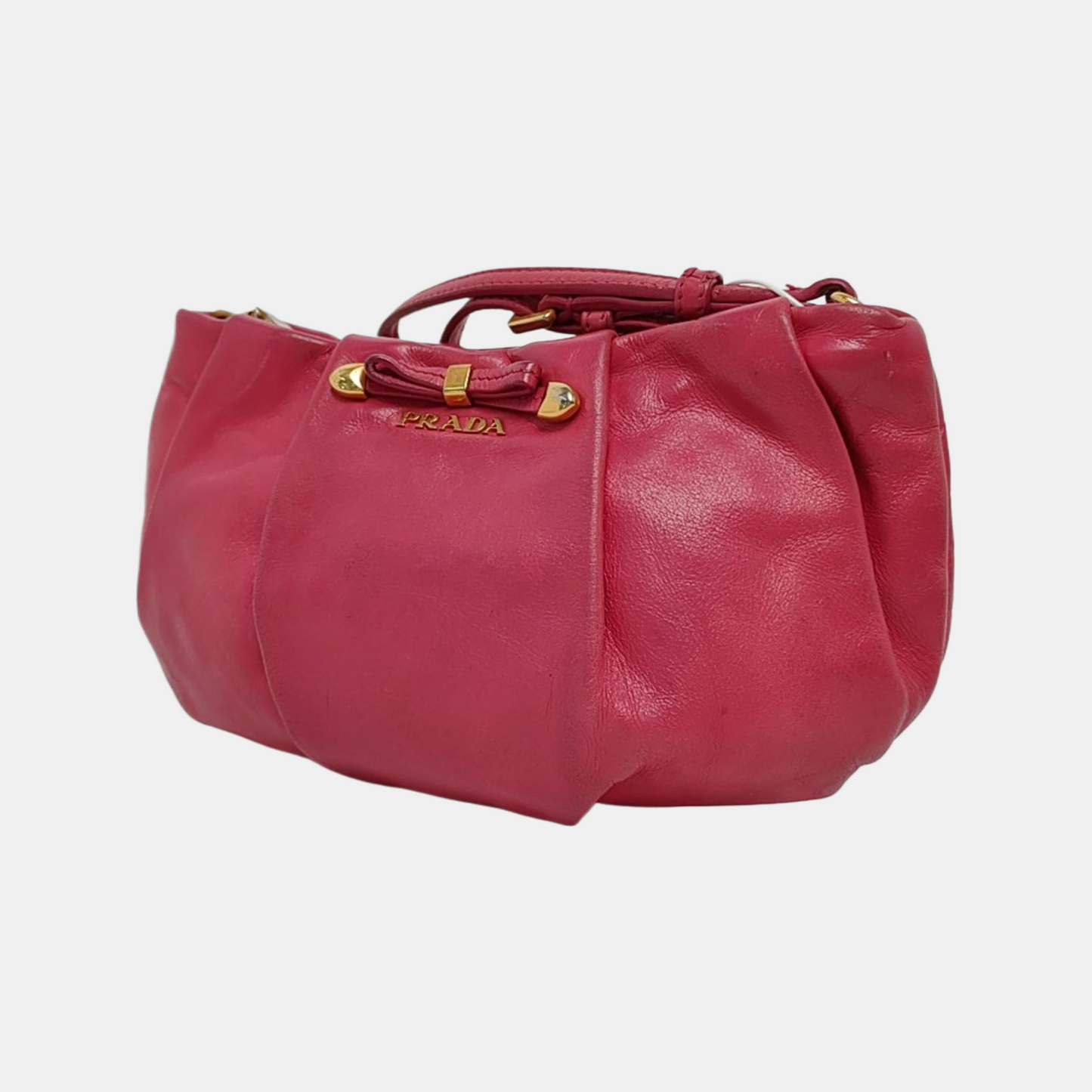 PRADA Pink leather handbag Golden hardware-(SKU)-949038827