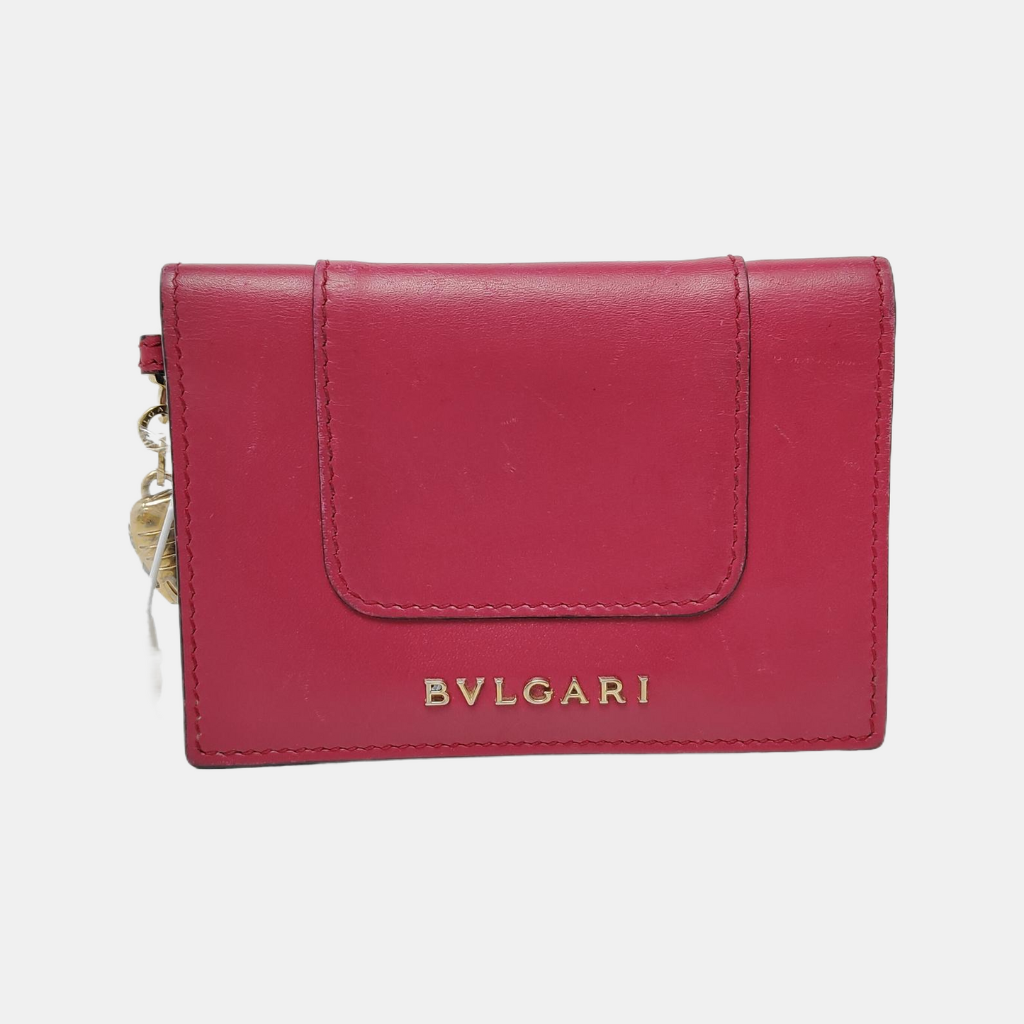 BVLGARI SERPENTI FOREVER Rose Red Leather Snake Head Wallet Gold Black White Green Hardware-(SKU)-949211003