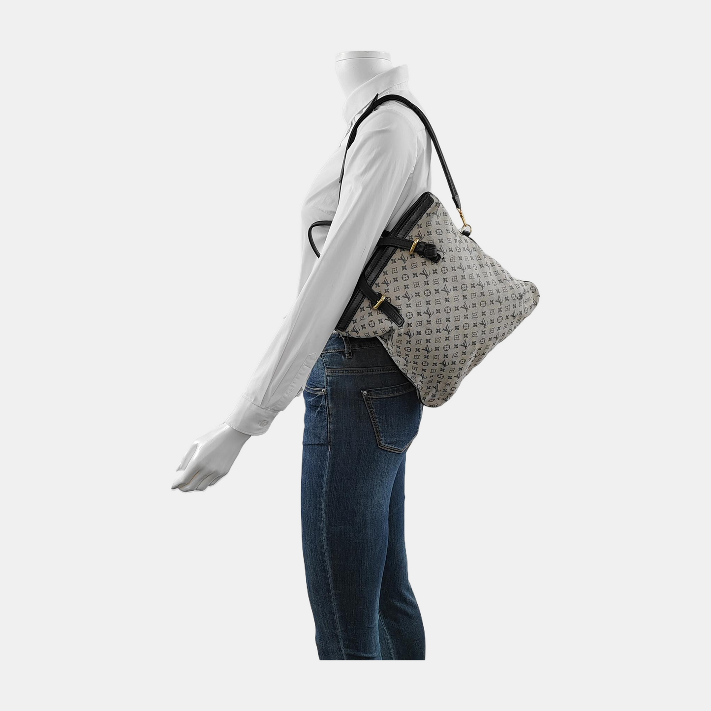 LOUIS VUITTON FRANCOISE Blue Canvas Monogram Single Shoulder Bag Handbag Golden hardware Removable shoulder strap-(SKU)-949164119