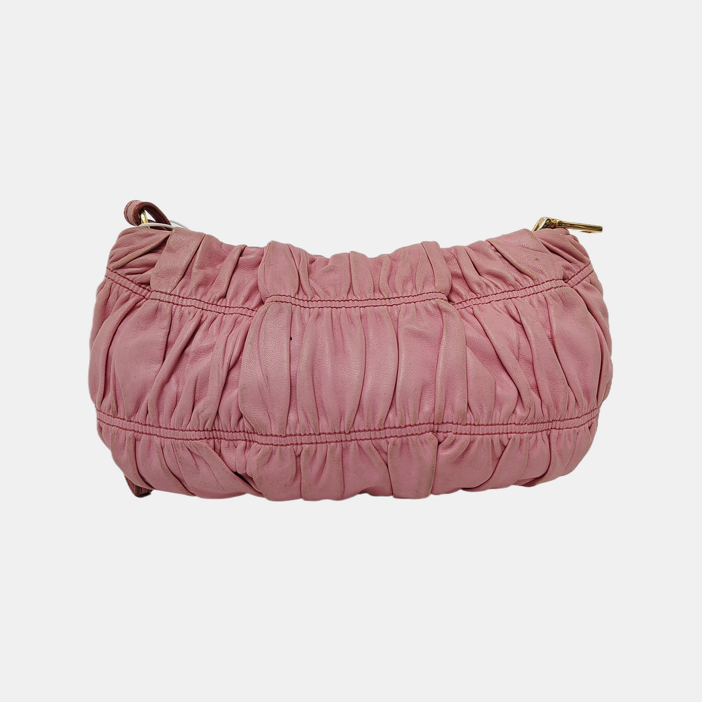 PRADA Pink Lamb Leather Quilted Handbag Golden hardware-(SKU)-949249347