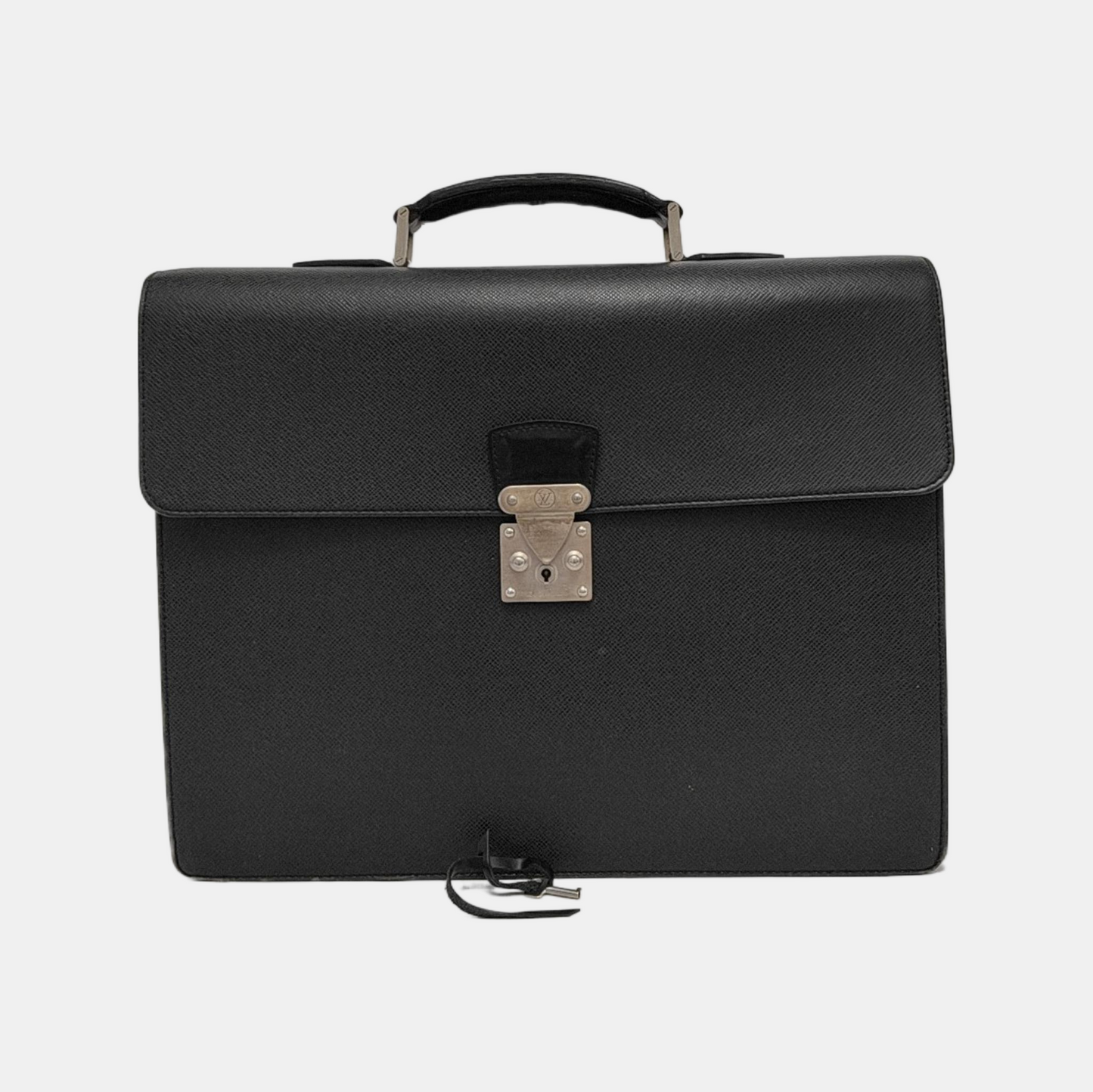 LOUIS VUITTON ROBUSTO Black cowhide tote bag Silver Hardware-(SKU)-949370628