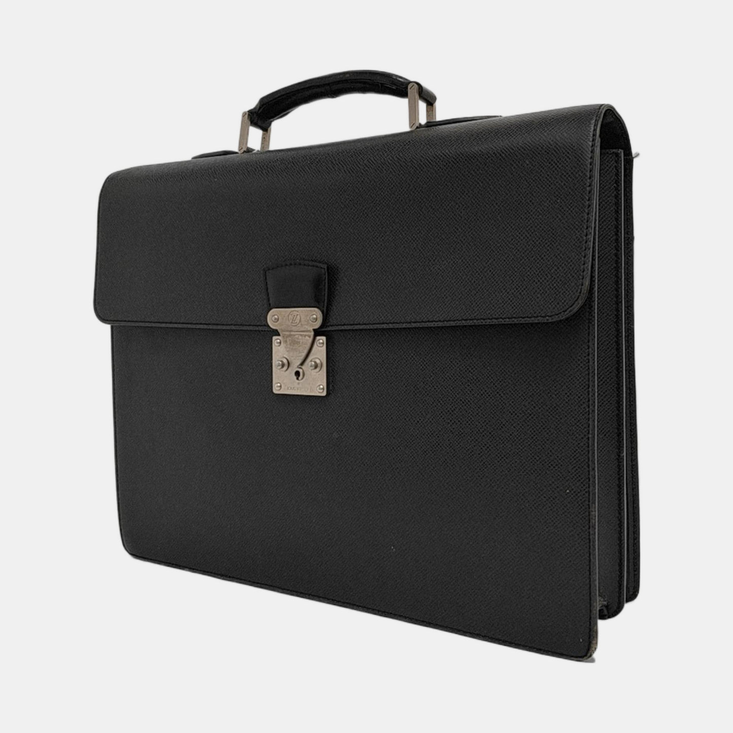 LOUIS VUITTON ROBUSTO Black cowhide tote bag Silver Hardware-(SKU)-949370628