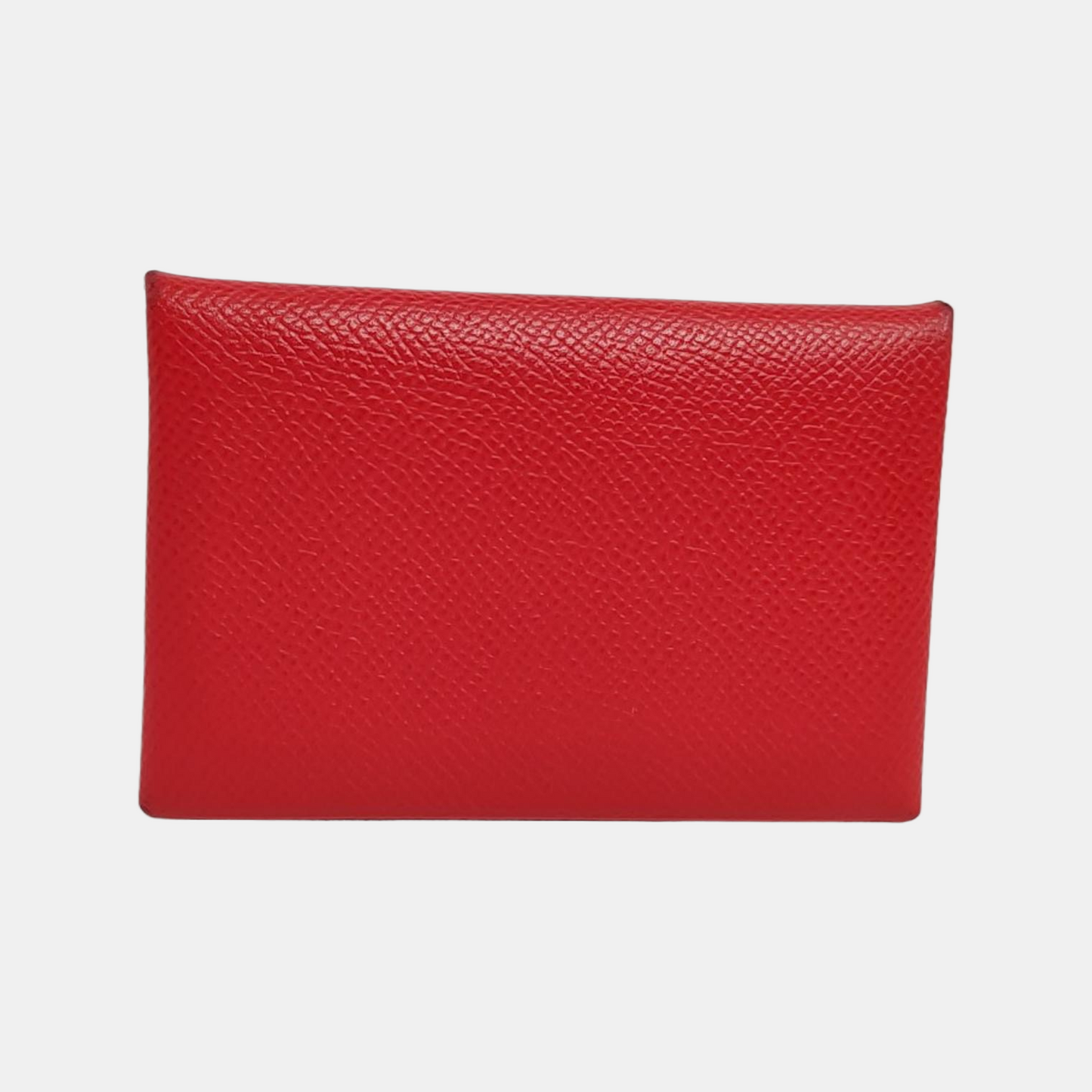 HERMÈS Calvi True redEpsom牛皮卡包 Silver Hardware Tstamp-(SKU)-949332528