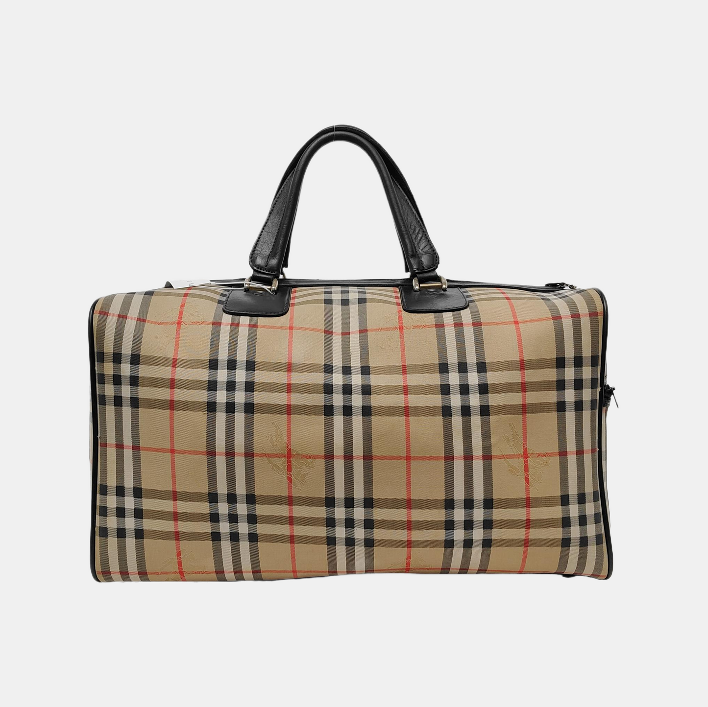 BURBERRY Khaki canvas military horse pattern tote bag Golden hardware-(SKU)-949172399