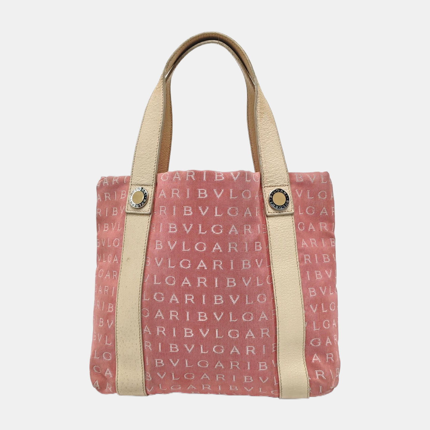 BVLGARI SOPHIA Pink Canvas Floral Handbag Single Shoulder Bag Golden hardware Sub-bag-(SKU)-949452566