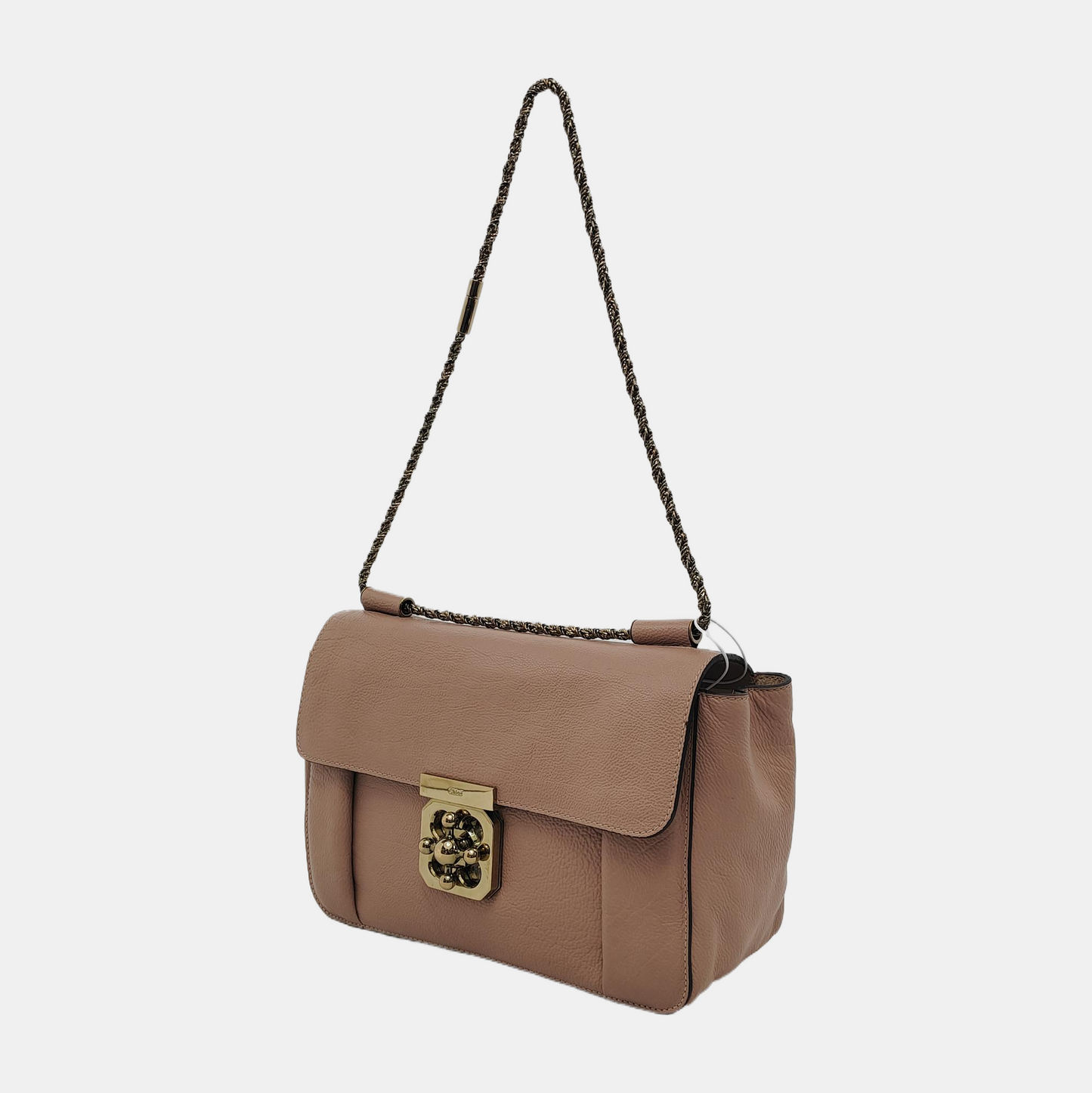 Chloé Elsie Pink Cowhide Single Shoulder Bag Tote Golden hardware-(SKU)-949587215