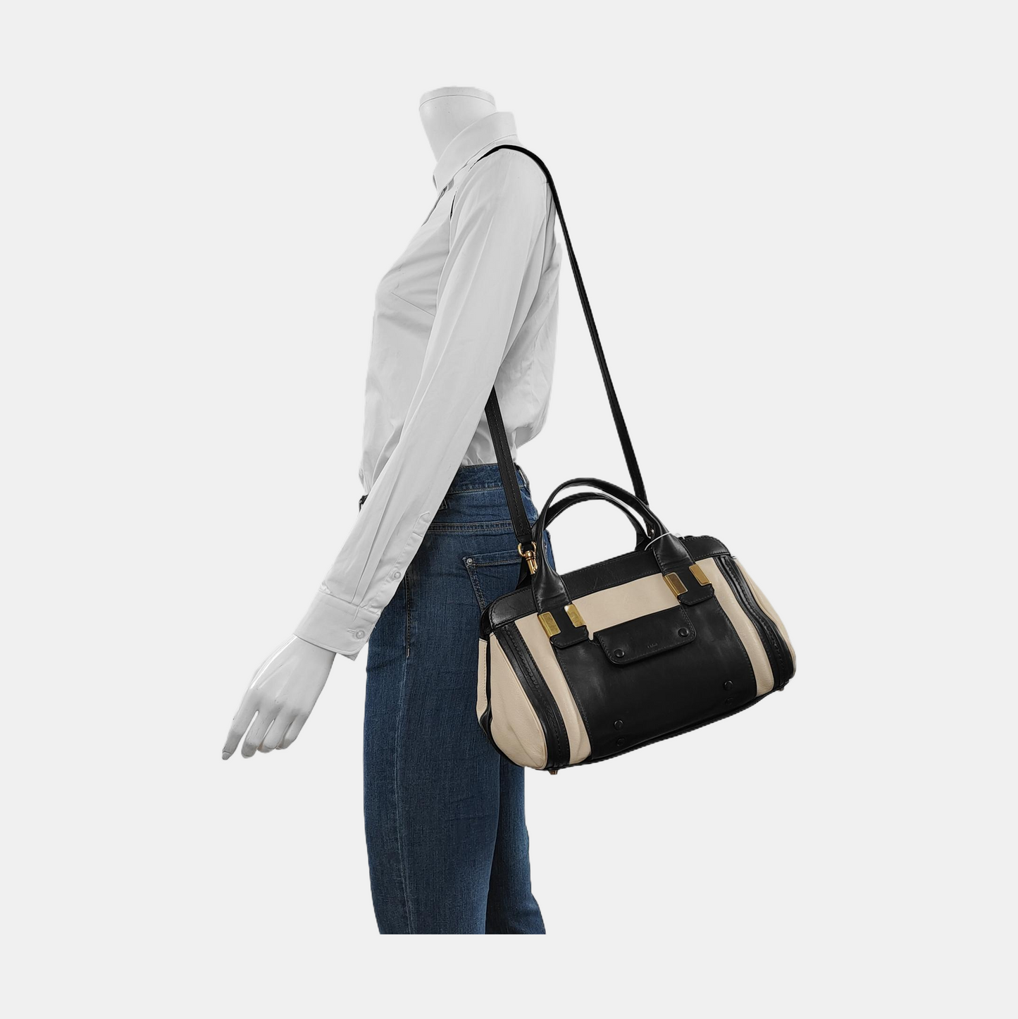 Chloé Alice Multicolor Cowhide Crossbody Handbag Single Shoulder Bag Golden hardware Removable shoulder strap-(SKU)-949951672