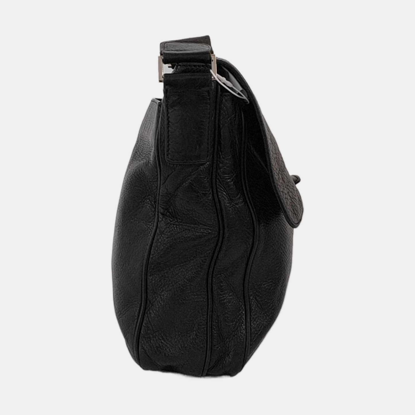 PRADA Easy Black cowhide cross-grain shoulder bag/crossbody bag Silver Hardware-(SKU)-950024216