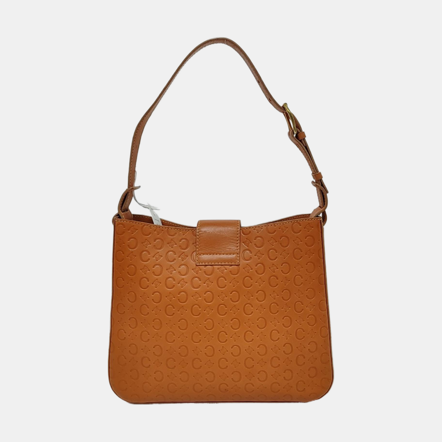 CELINE Caramel Cowhide Triumph Monogrammed Single Shoulder Bag Handbag Golden hardware-(SKU)-950054441