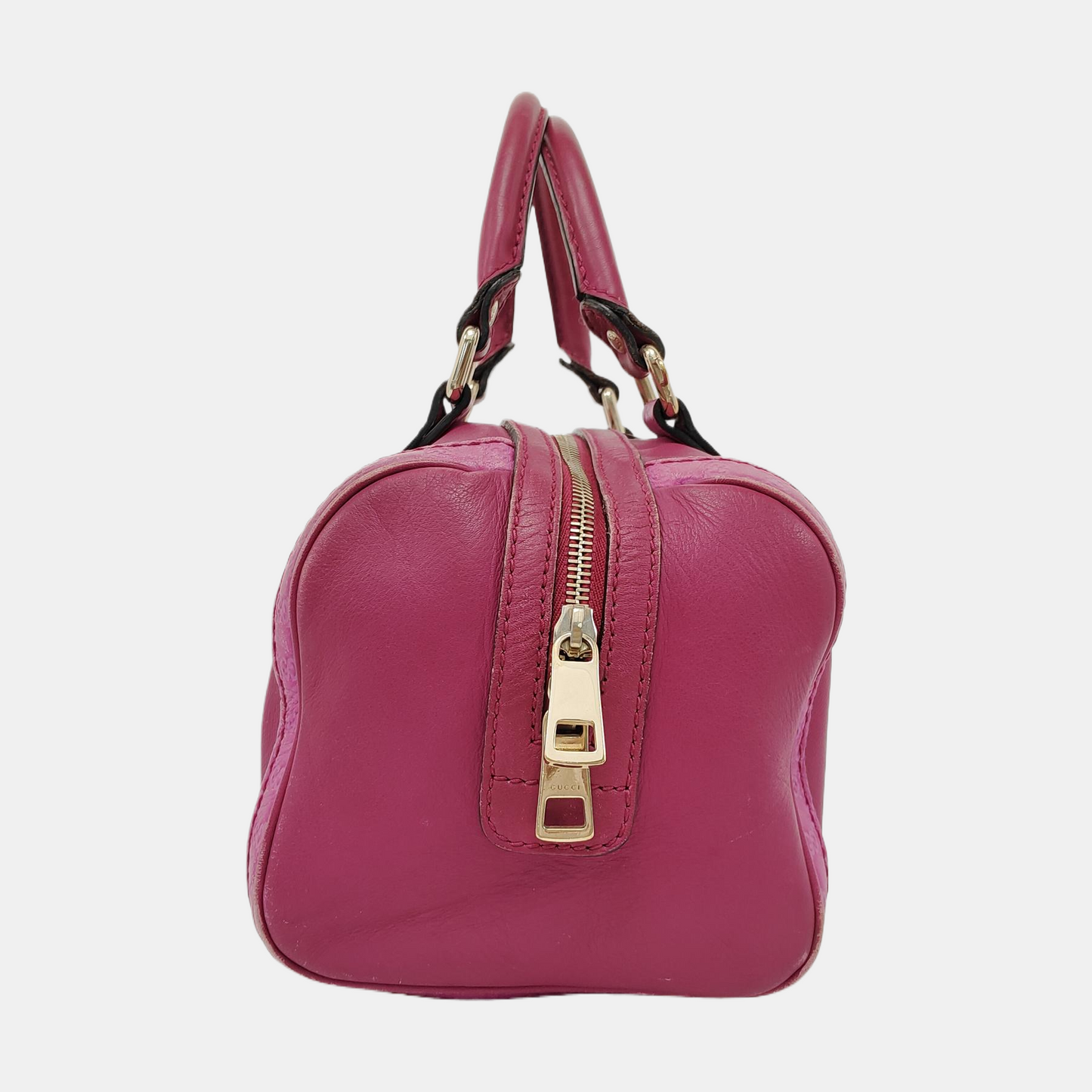 GUCCI Pink Calf Leather Grained Handbag Golden hardware-(SKU)-950007932