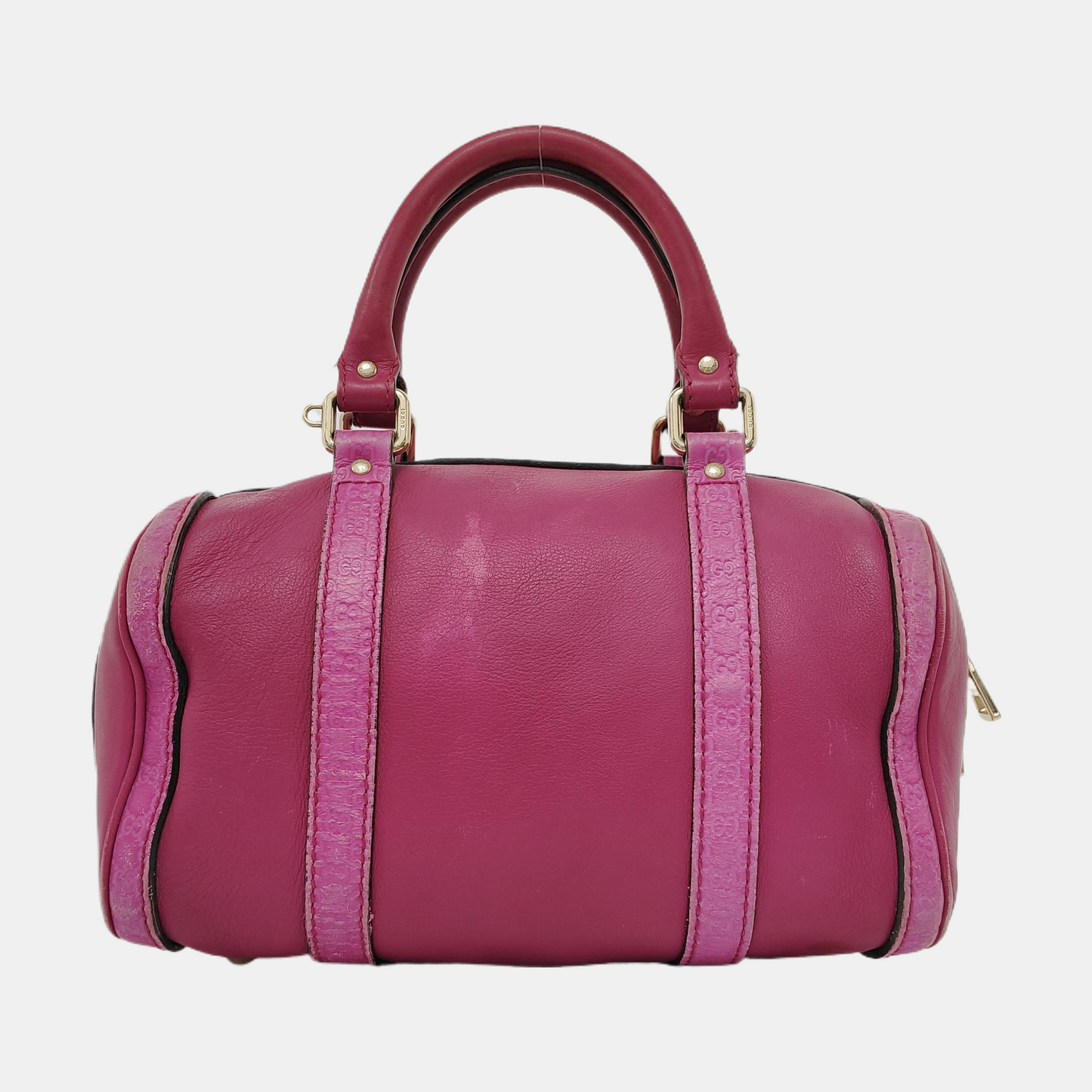 GUCCI Pink Calf Leather Grained Handbag Golden hardware-(SKU)-950007932