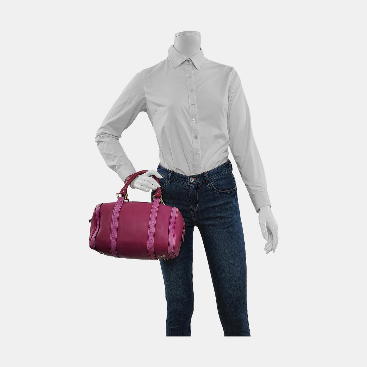 GUCCI Pink Calf Leather Grained Handbag Golden hardware-(SKU)-950007932