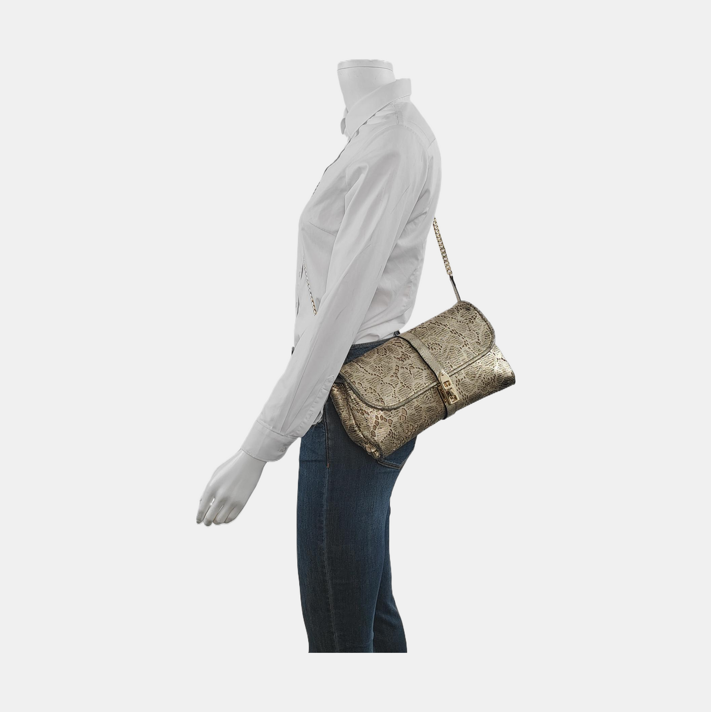 BURBERRY Champagne Leather Shoulder Bag Crossbody Golden hardware Removable shoulder strap-(SKU)-950089818