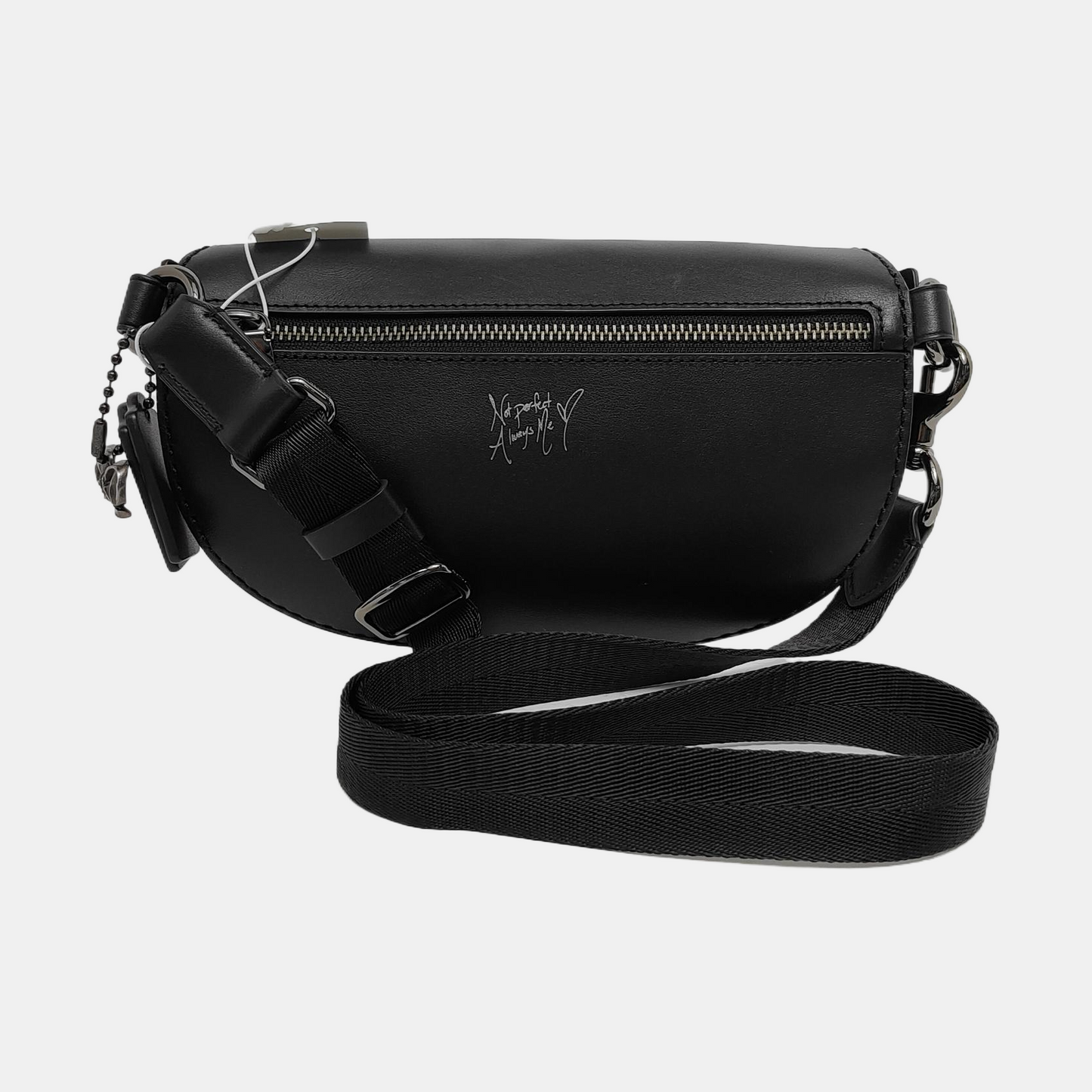COACH Black皮革刺绣腰包腰包/胸包 Gold Black Hardware-(SKU)-950421260