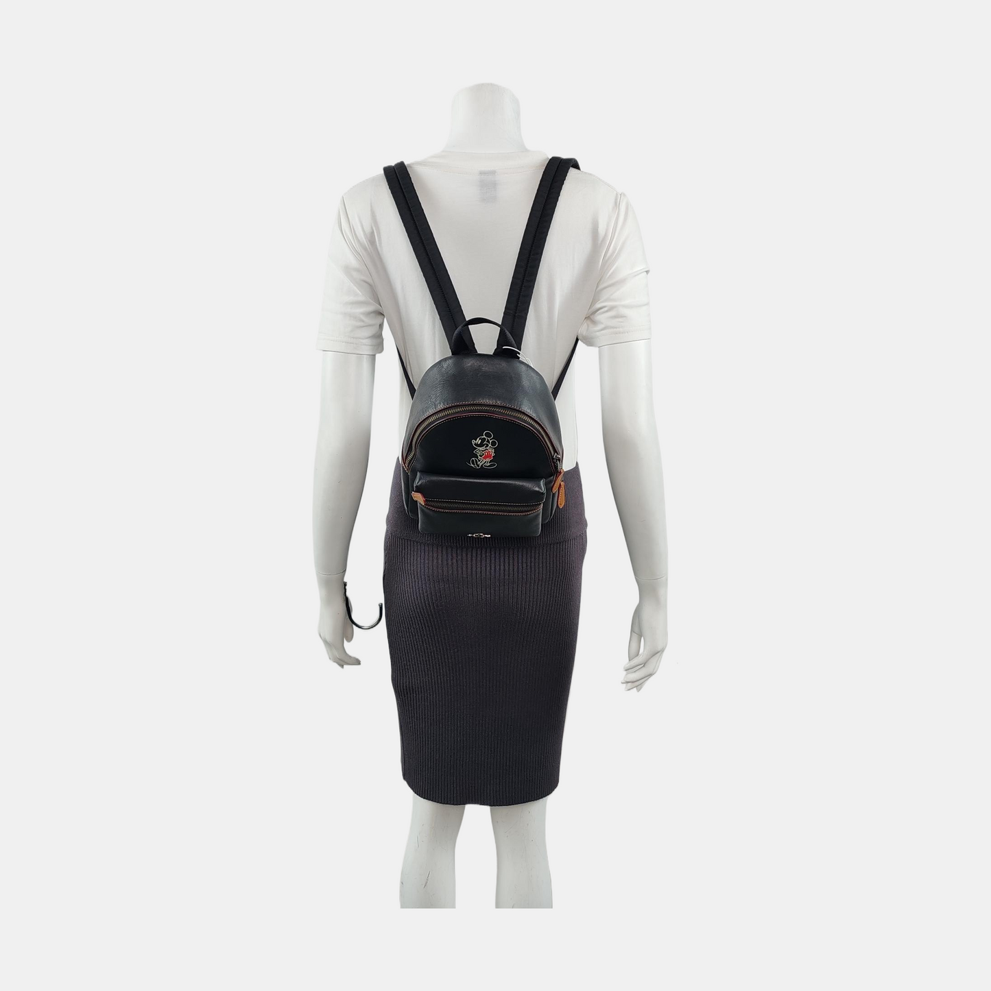 COACH CHARLIE Black Leather Backpack Shoulder Bag Golden hardware-(SKU)-950368731