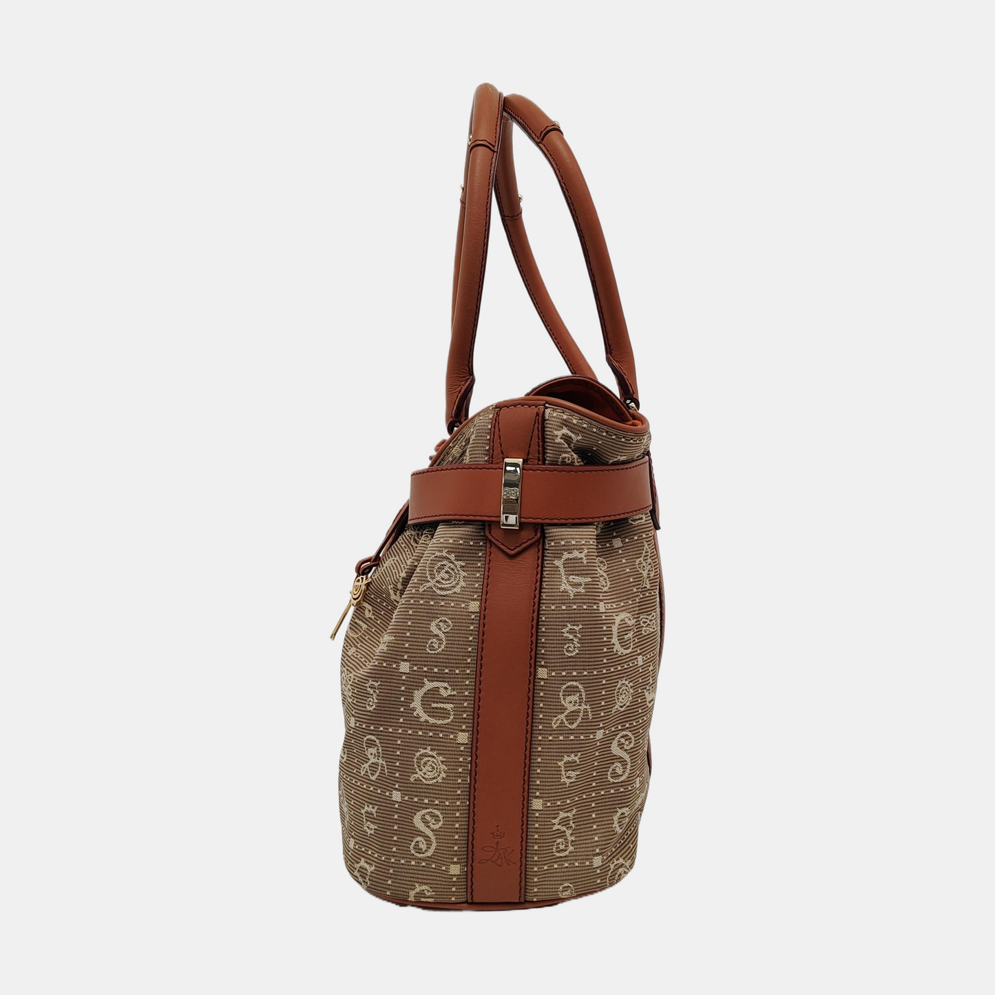 LANCEL Khaki Nylon Flower Handbag Golden hardware-(SKU)-950489548