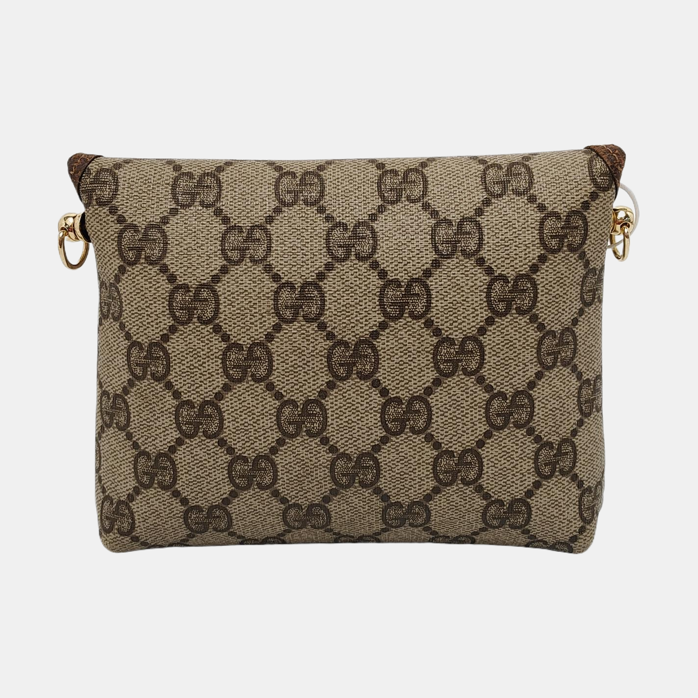 GUCCI Tote bag Khaki Coated Canvas Monogram Handbag Single Shoulder Bag Crossbody Bag Golden hardware-(SKU)-950487300