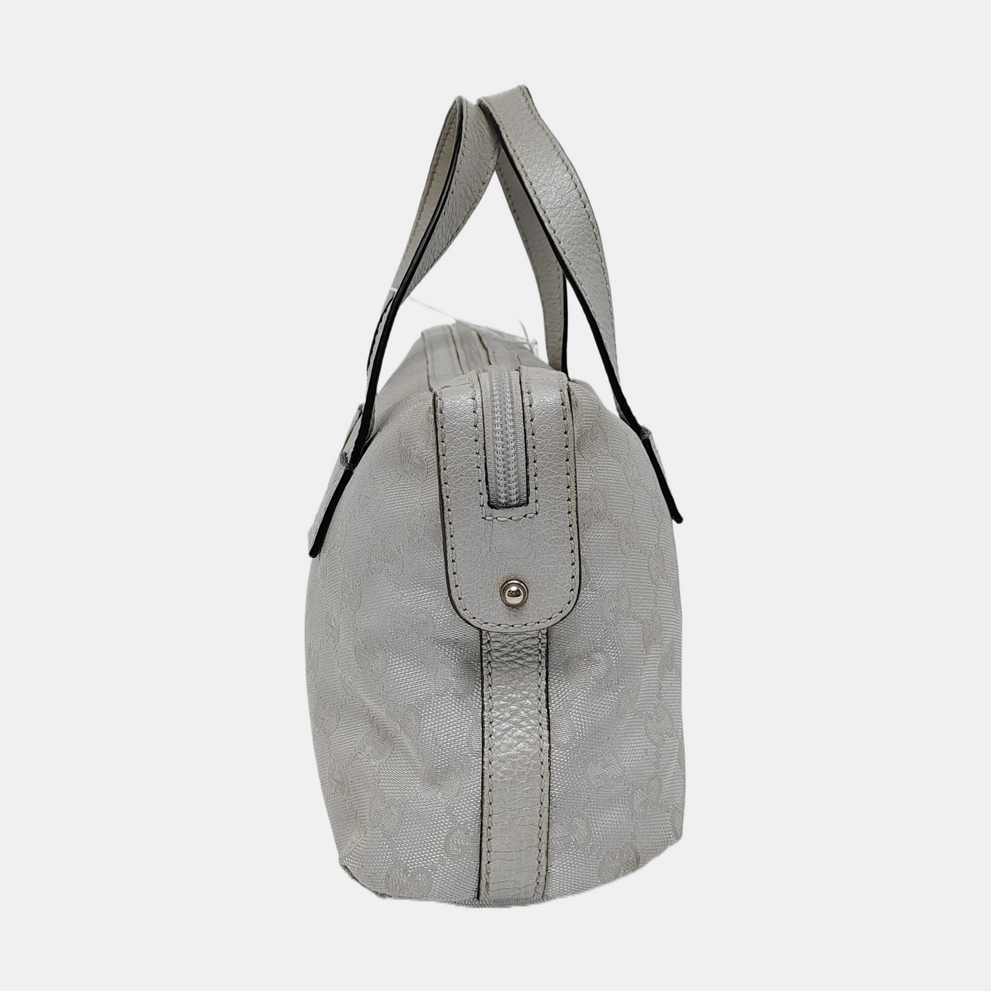 GUCCI Gray Canvas Monogram Handbag Silver Hardware-(SKU)-944904855