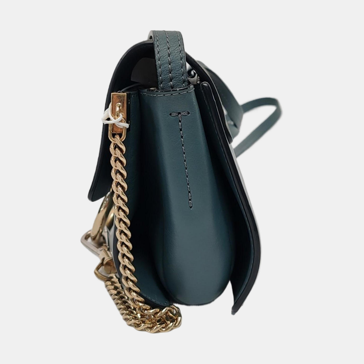 Chloé Faye Small size Blue Cowhide Crossbody Bag Single Shoulder Bag Golden Silver Hardware-(SKU)-950599732