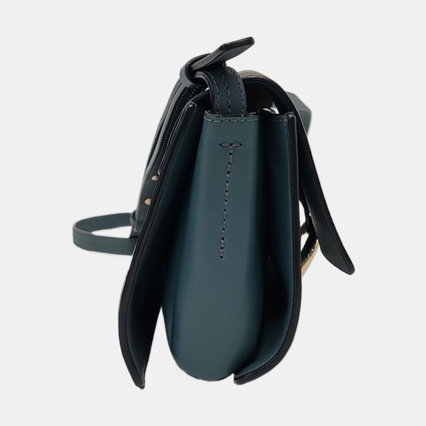 Chloé Faye Small size Blue Cowhide Crossbody Bag Single Shoulder Bag Golden Silver Hardware-(SKU)-950599732