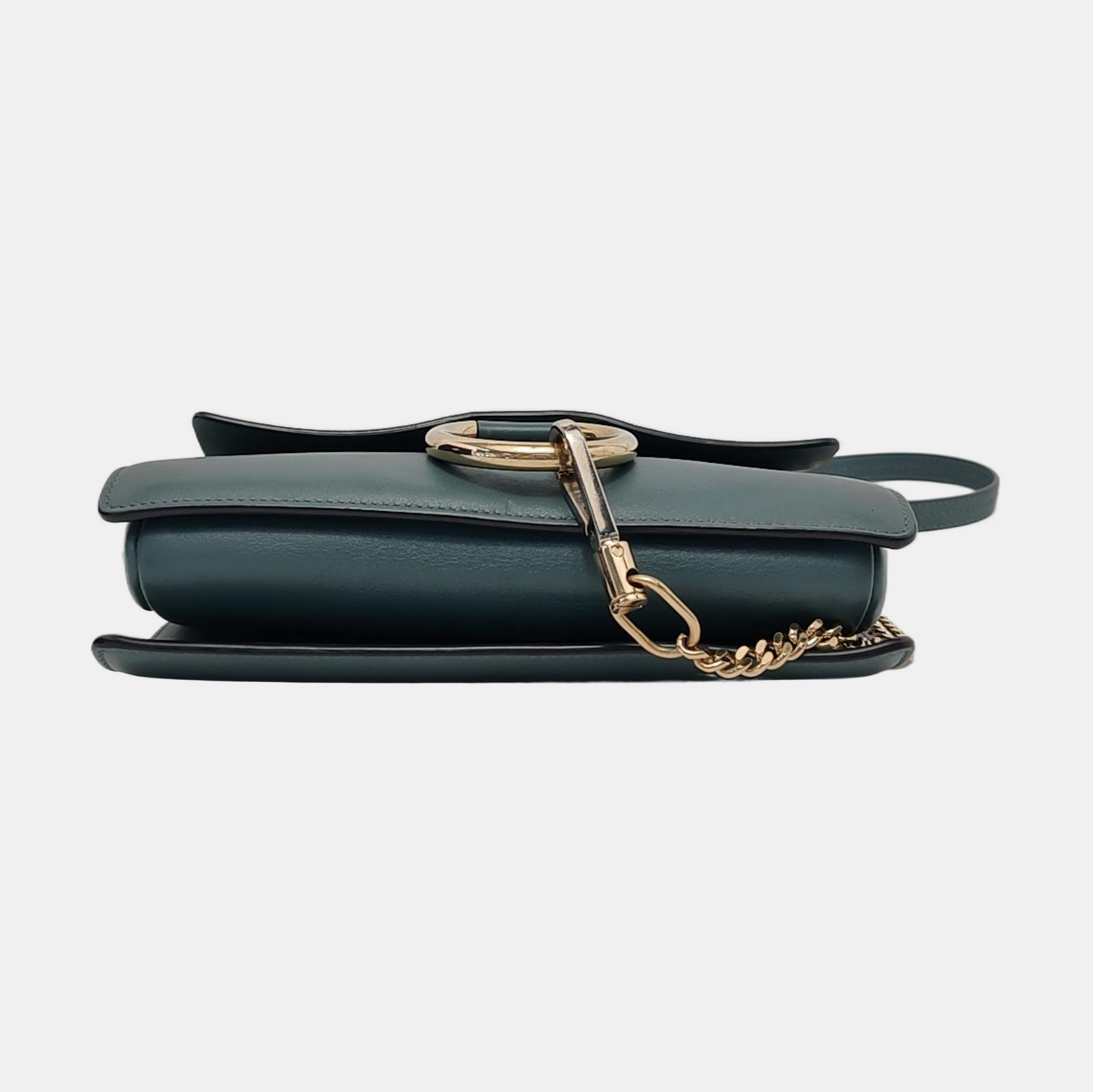 Chloé Faye Small size Blue Cowhide Crossbody Bag Single Shoulder Bag Golden Silver Hardware-(SKU)-950599732
