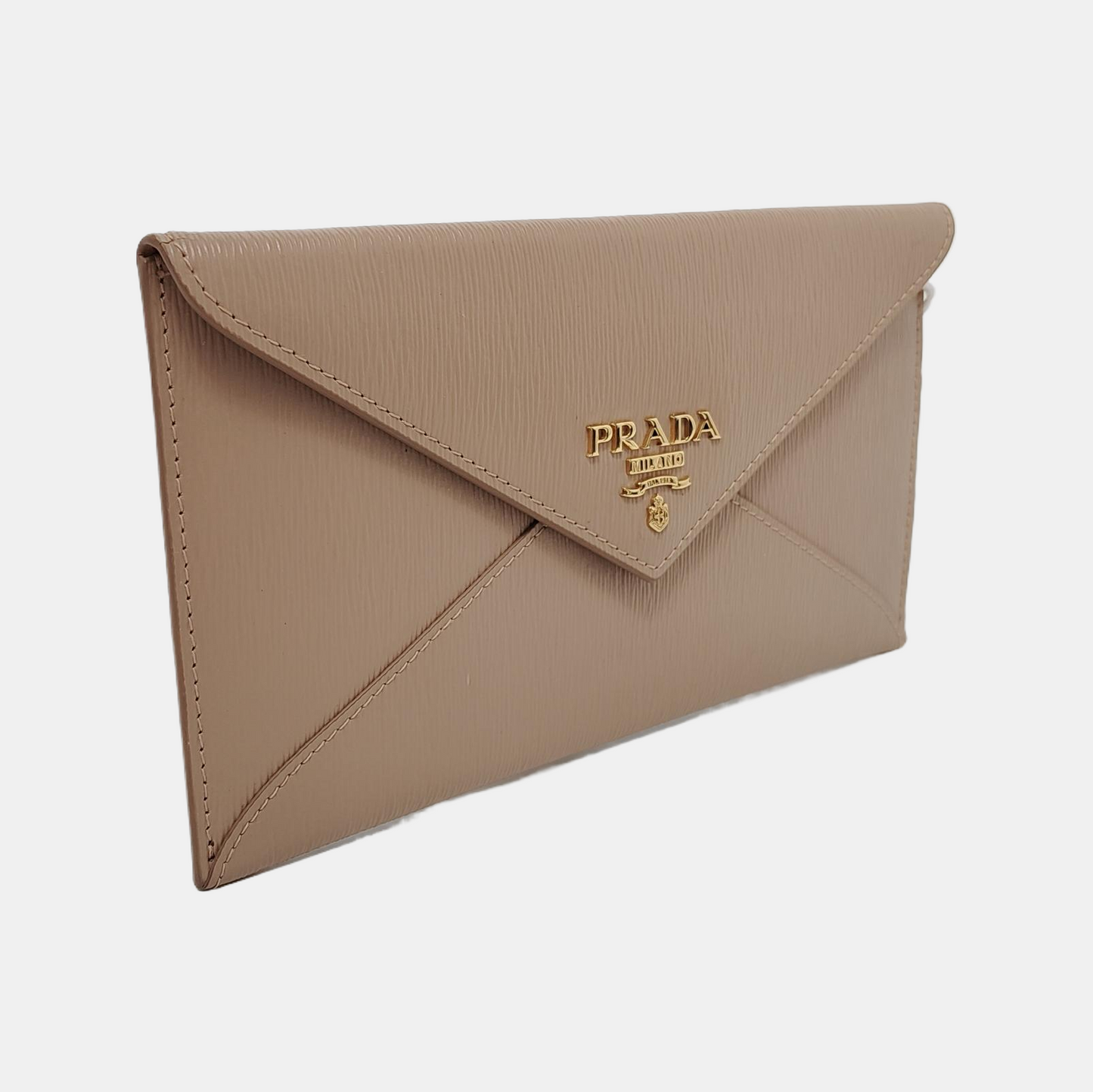 PRADA Nude Pink Cowhide Logo Handbag Golden hardware-(SKU)-950774692