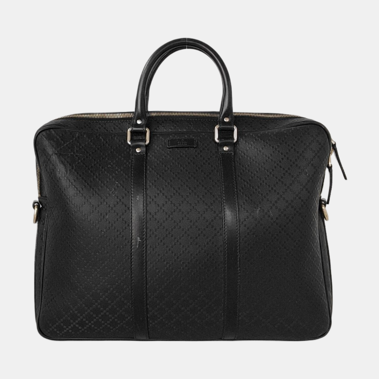 GUCCI GG Imprime Black cowhide tote bag Silver Hardware-(SKU)-950646156