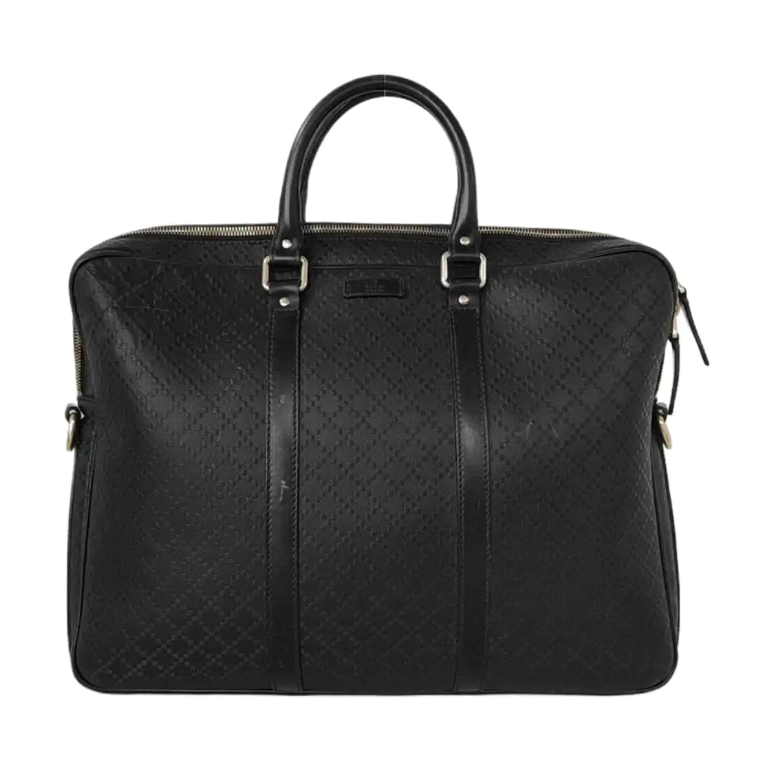 GUCCI GG Imprime Black cowhide tote bag Silver Hardware-(SKU)-950646156