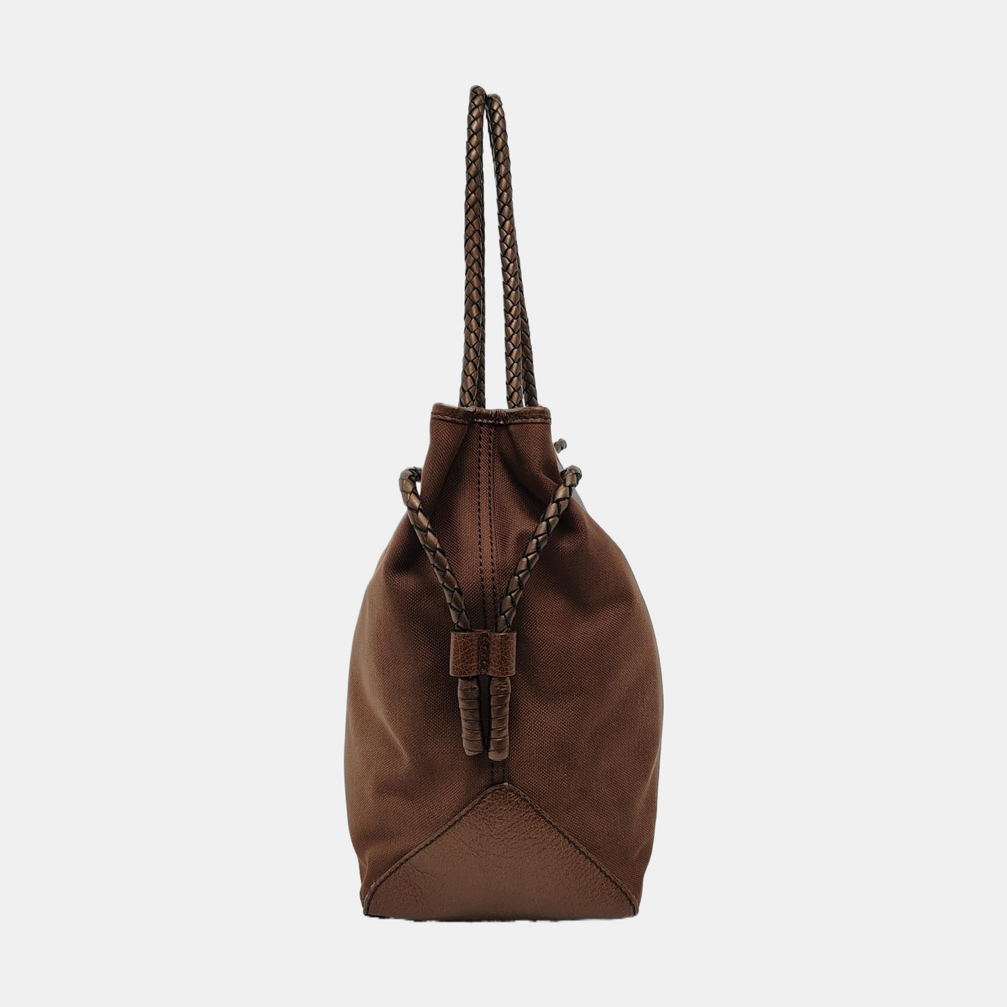 CELINE Tote bag Brown Canvas Shoulder Bag Silver Hardware-(SKU)-950569328