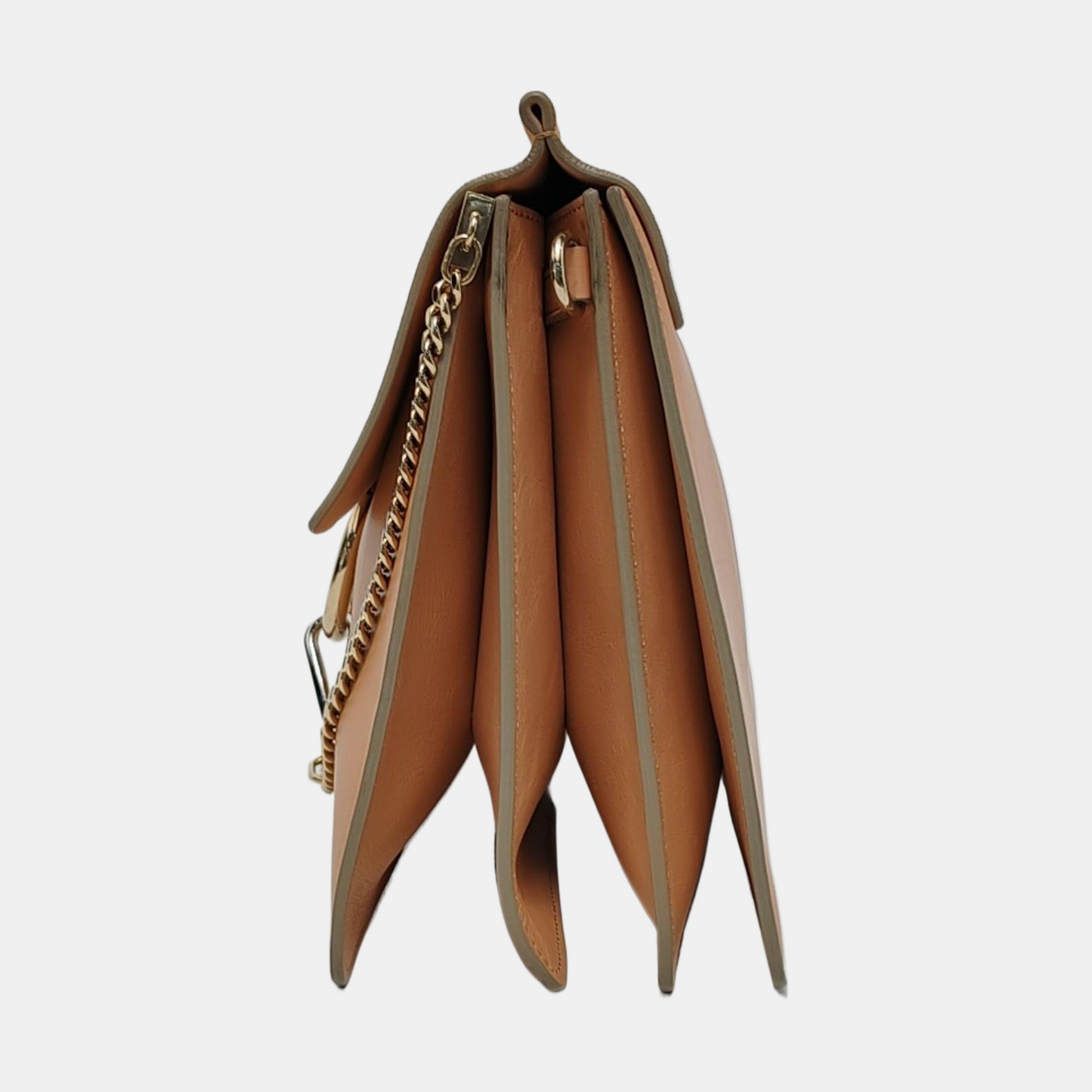 Chloé Faye Medium size Orange Suede Leather Single Shoulder Bag Golden hardware Removable shoulder strap-(SKU)-950948010