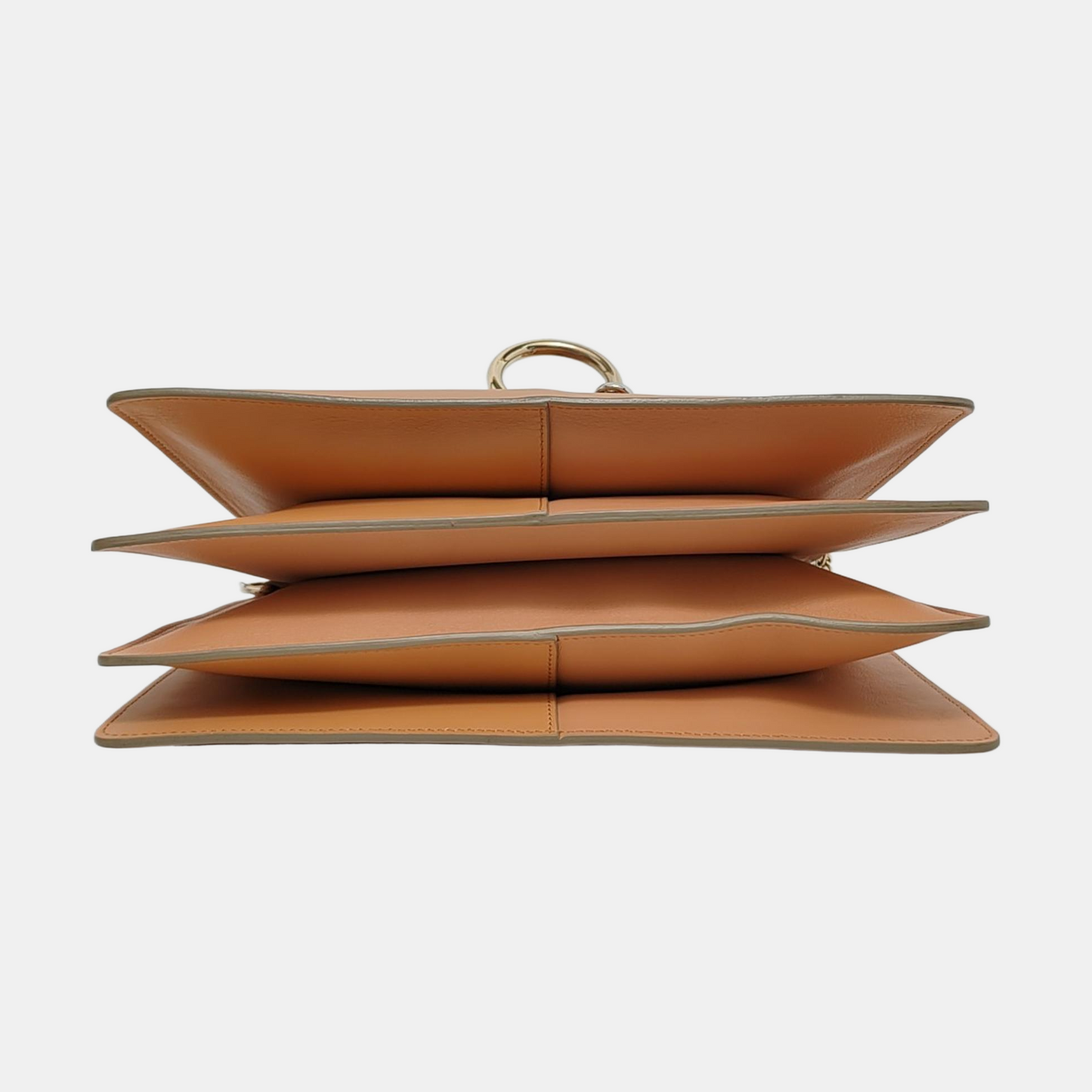 Chloé Faye Medium size Orange Suede Leather Single Shoulder Bag Golden hardware Removable shoulder strap-(SKU)-950948010