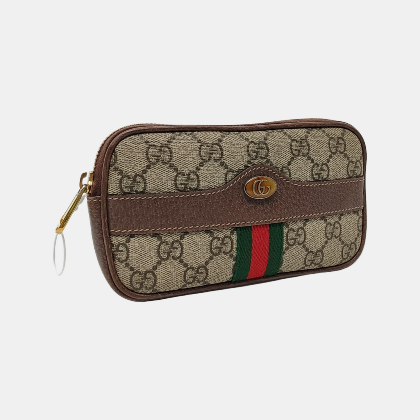 GUCCI Ophidia Beige Coated Canvas Monogrammed Floral Print Handbag腰包/胸包 Golden hardware-(SKU)-951036127
