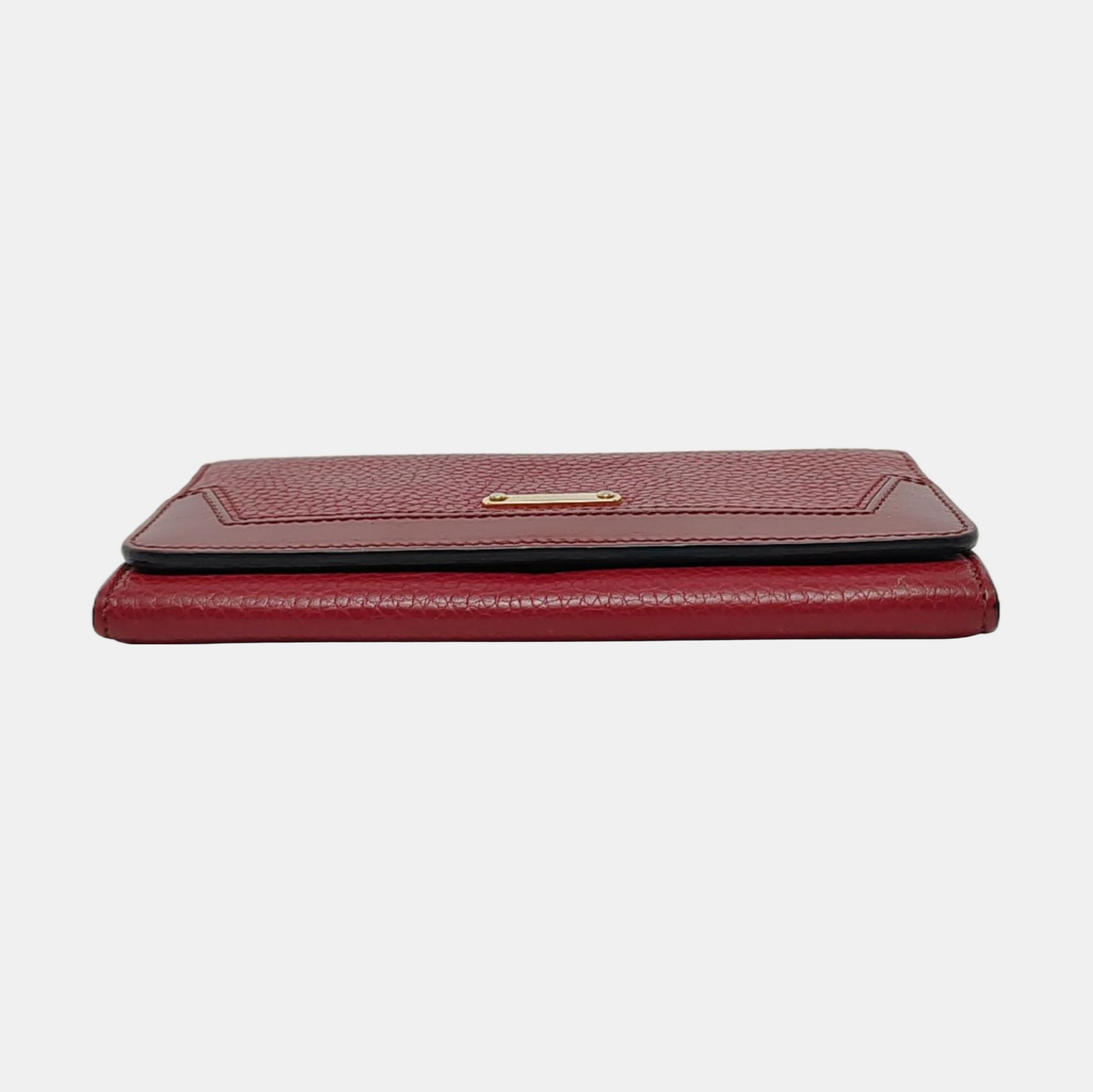 BURBERRY Red Leather Wallet Golden hardware-(SKU)-950780948