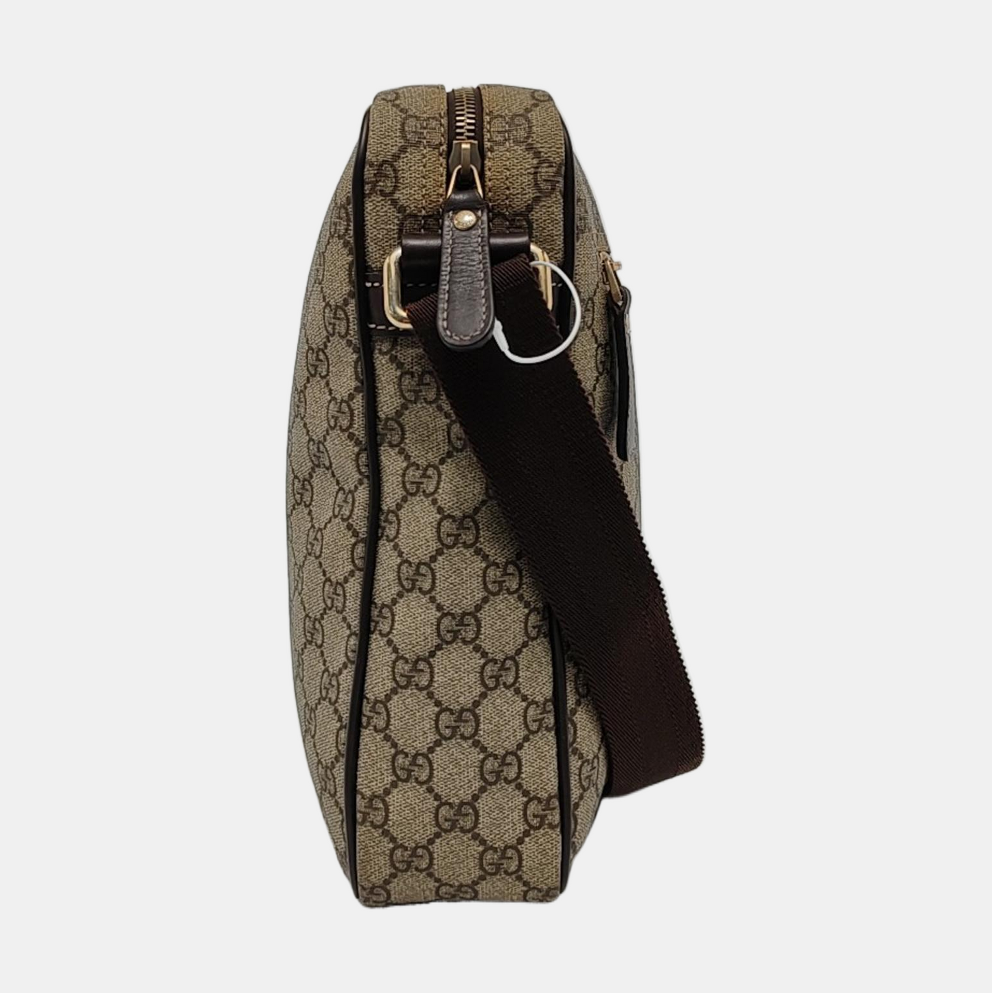 GUCCI GG Supreme Ebony Coated Canvas Monogram Shoulder Bag Golden hardware-(SKU)-948601778