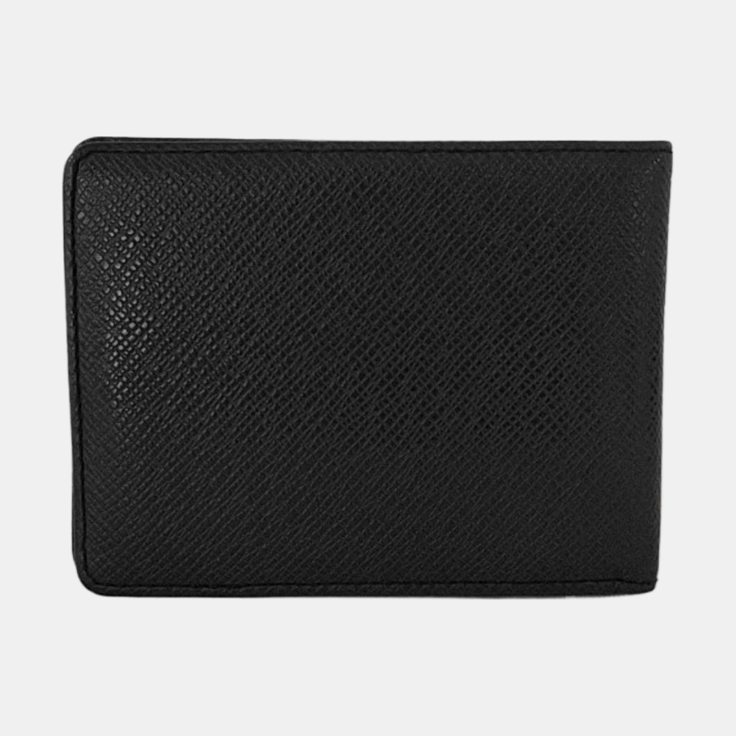 LOUIS VUITTON AMERIGO Black Cowhide Wallet Silver Hardware-(SKU)-951116576