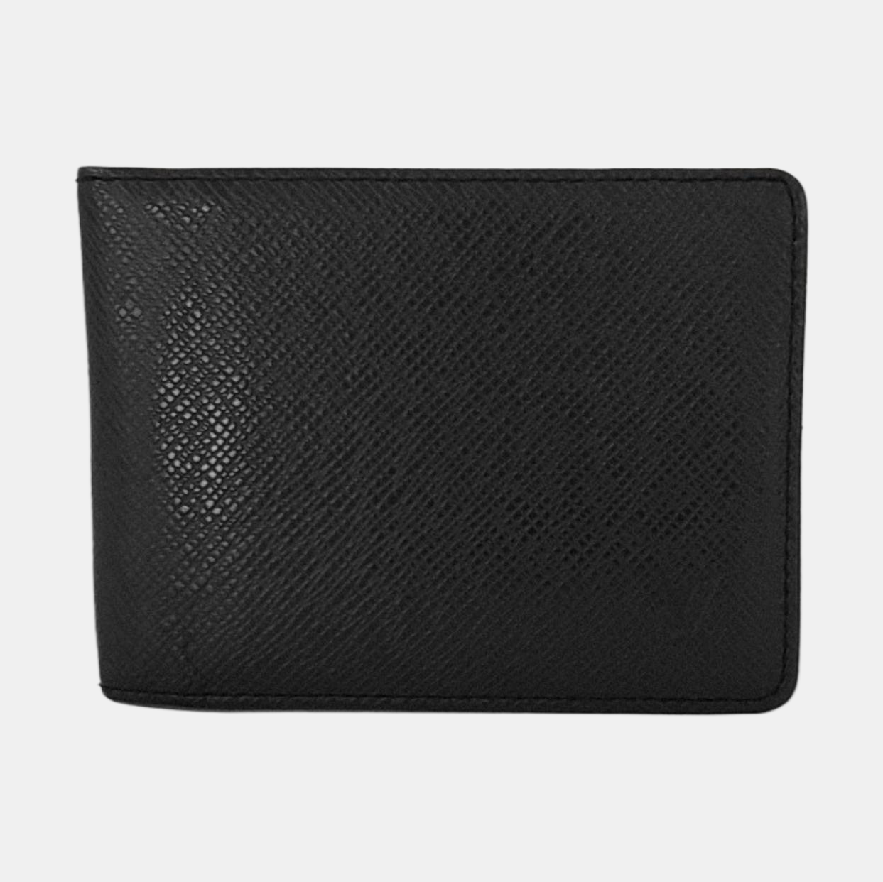LOUIS VUITTON AMERIGO Black Cowhide Wallet Silver Hardware-(SKU)-951116576