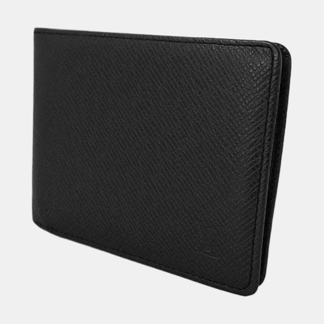 LOUIS VUITTON AMERIGO Black Cowhide Wallet Silver Hardware-(SKU)-951116576