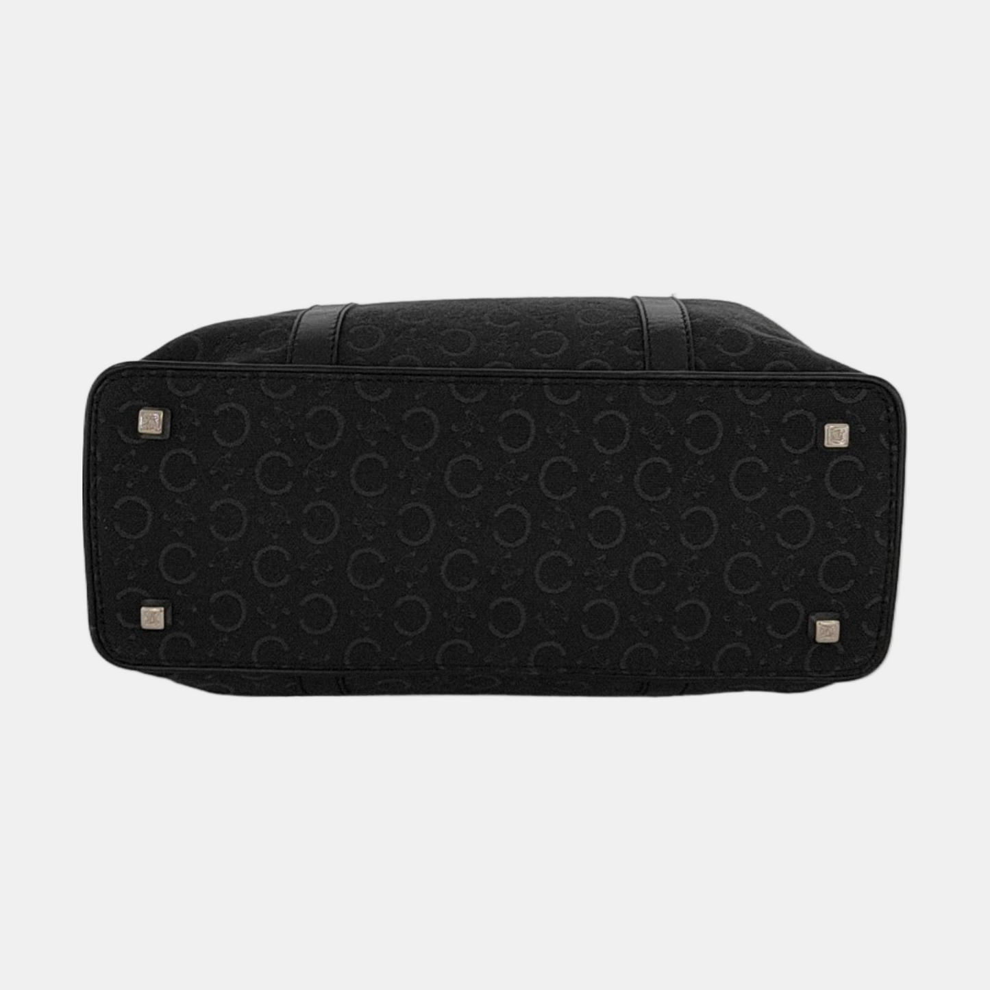 CELINE Tote bag Black Fabric Triumph Arch Embossed Handbag Single Shoulder Bag Golden hardware-(SKU)-951292788