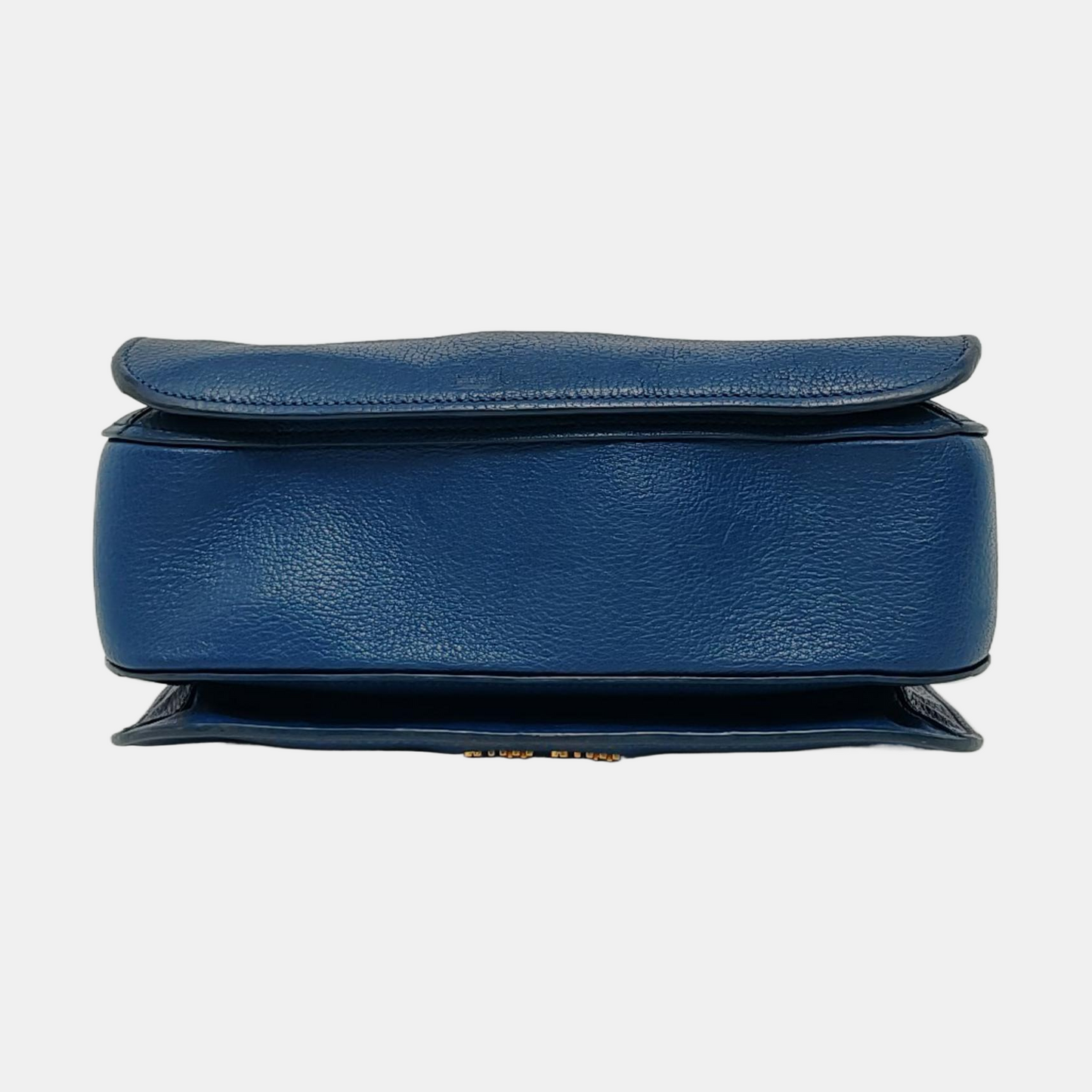Miu Miu Tote bag Blue Cowhide Crumpled Shoulder Bag Single Shoulder Bag Crossbody Bag Golden hardware Removable shoulder strap-(SKU)-950926688