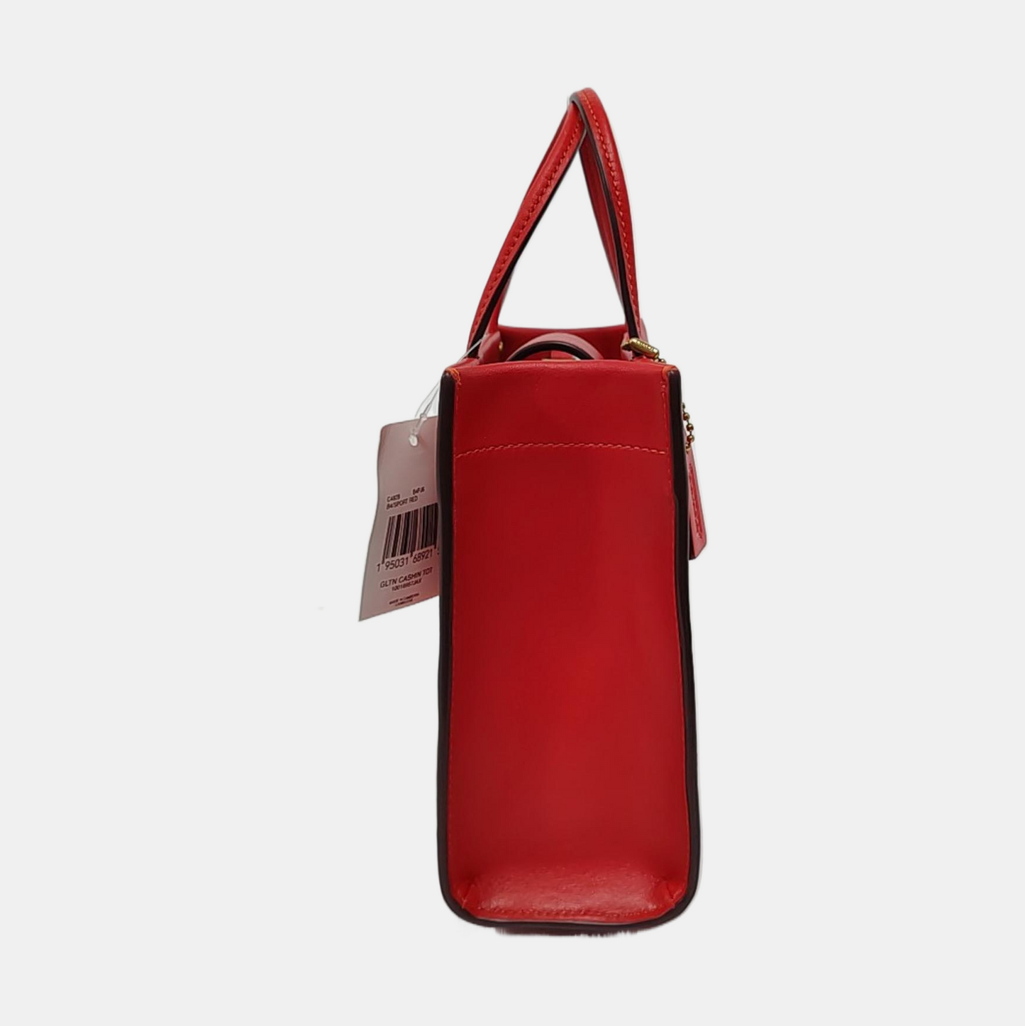 COACH CASHIN mini Red Leather Single Shoulder Bag Crossbody Bag Handbag Golden hardware Removable shoulder strap-(SKU)-950892383