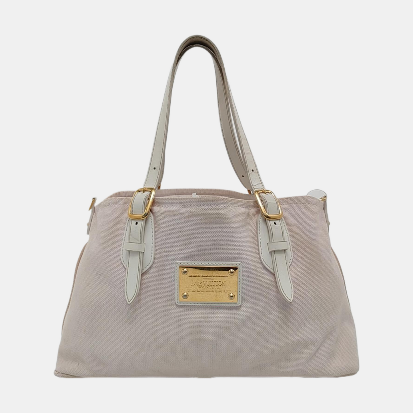LOUIS VUITTON TAHITIENNE CABAS Medium size Pink Canvas Crocodile Patterned Shoulder Bag Tote Bag Golden hardware-(SKU)-950928917