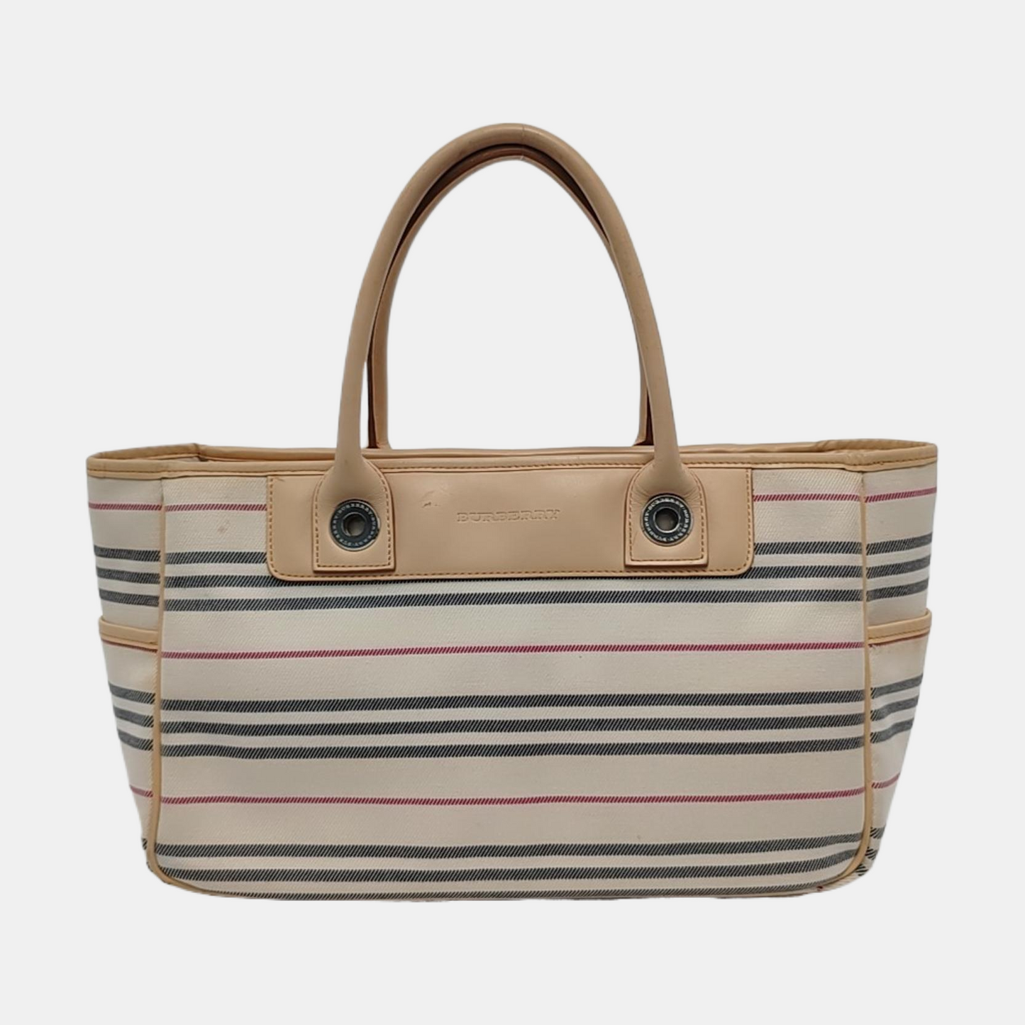 BURBERRY Tote bag White Canvas Tote Bag Ruthenium color hardware-(SKU)-935726448