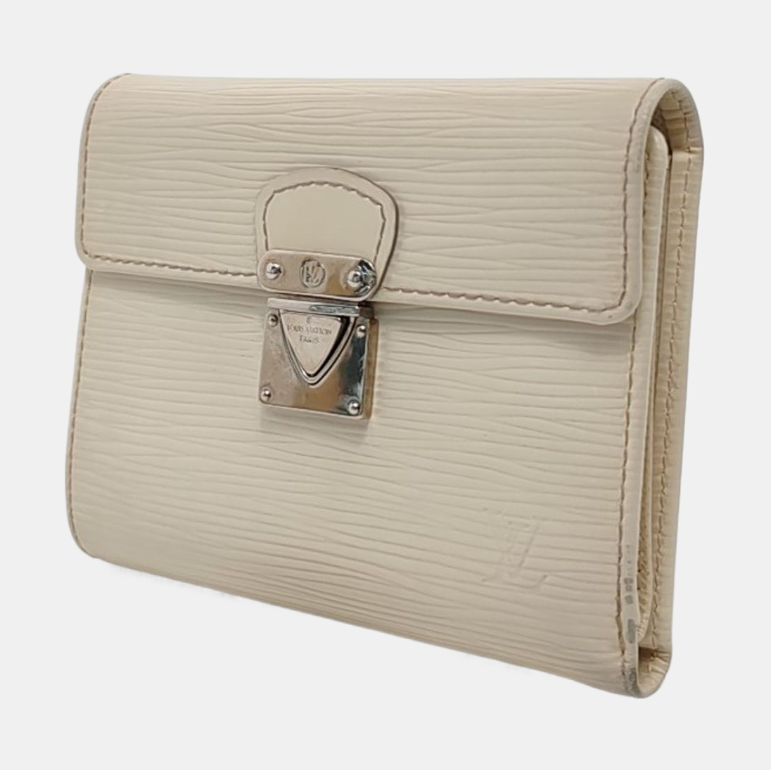 LOUIS VUITTON KOALA 白色EPI牛皮水波纹钱包 Silver Hardware-(SKU)-951270680