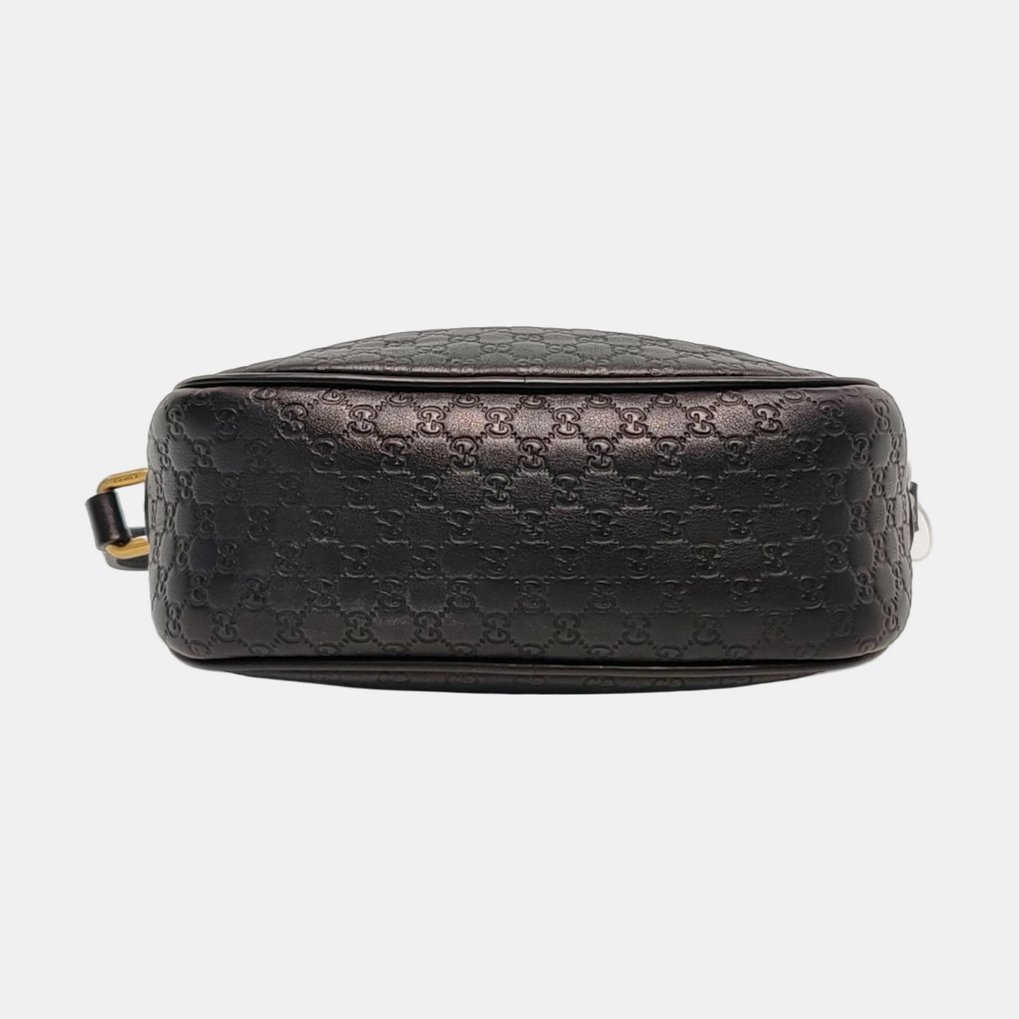 GUCCI Microguccissima Black Calfskin Monogram Embossed Bamboo Bag Single Shoulder Bag Crossbody Bag Golden hardware-(SKU)-951187178