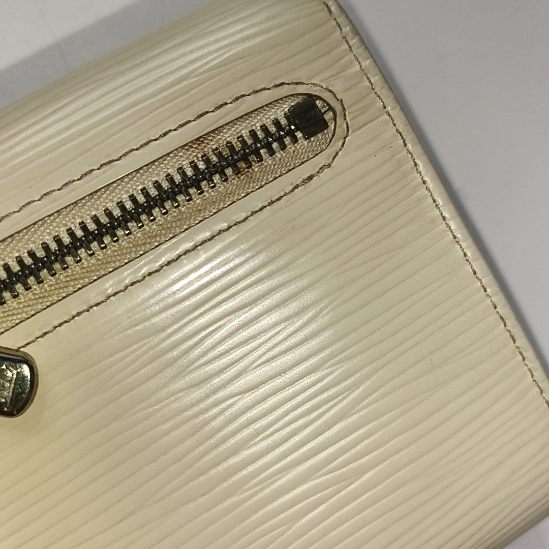 LOUIS VUITTON KOALA 白色EPI牛皮水波纹钱包 Silver Hardware-(SKU)-951270680