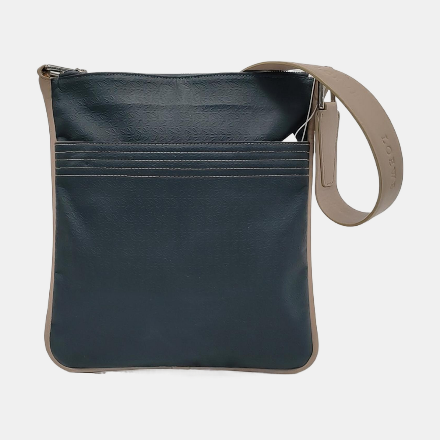 LOEWE Blue Cowhide Crossbody Bag Silver Hardware-(SKU)-950955098